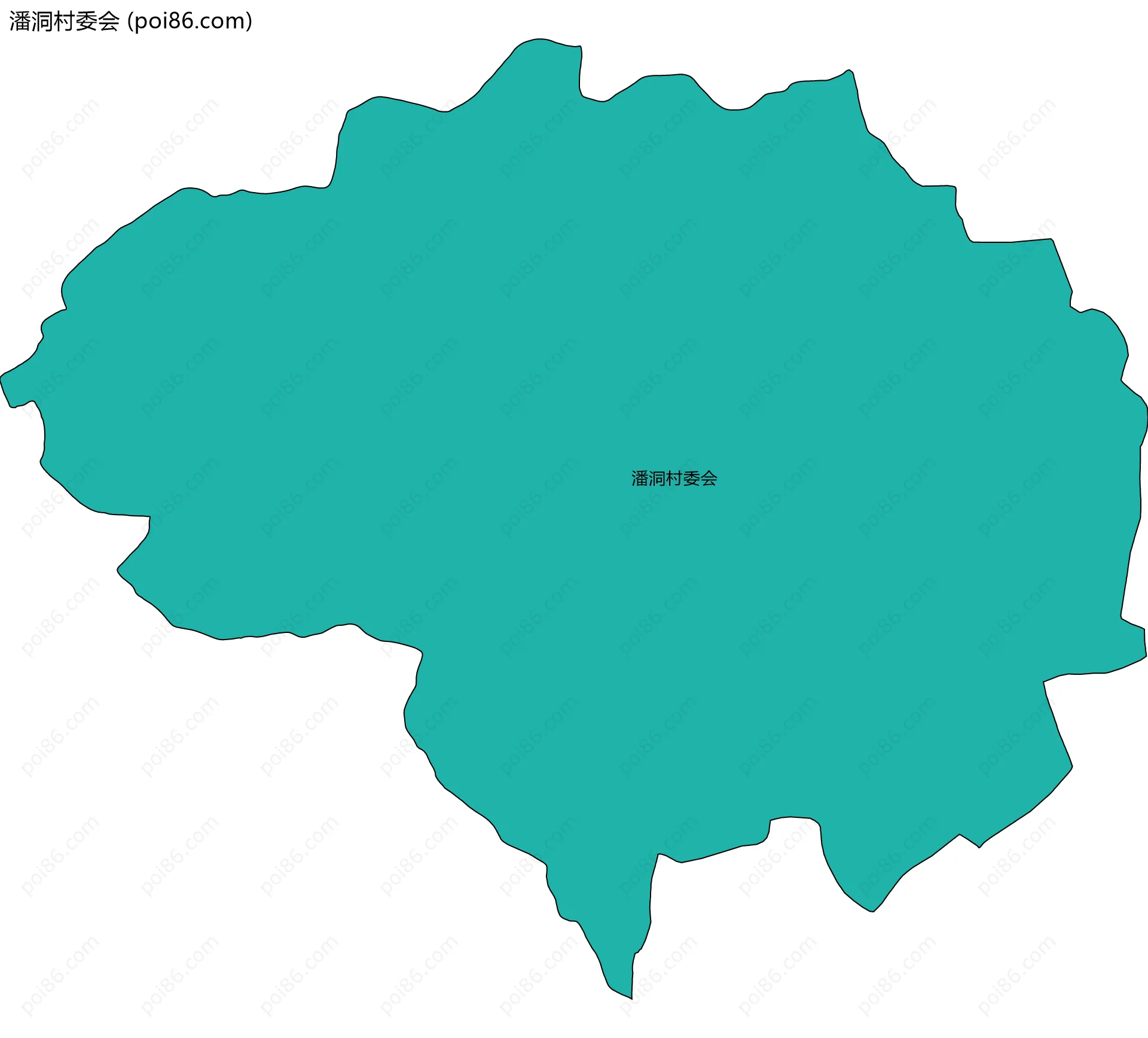 潘洞村委会边界地图