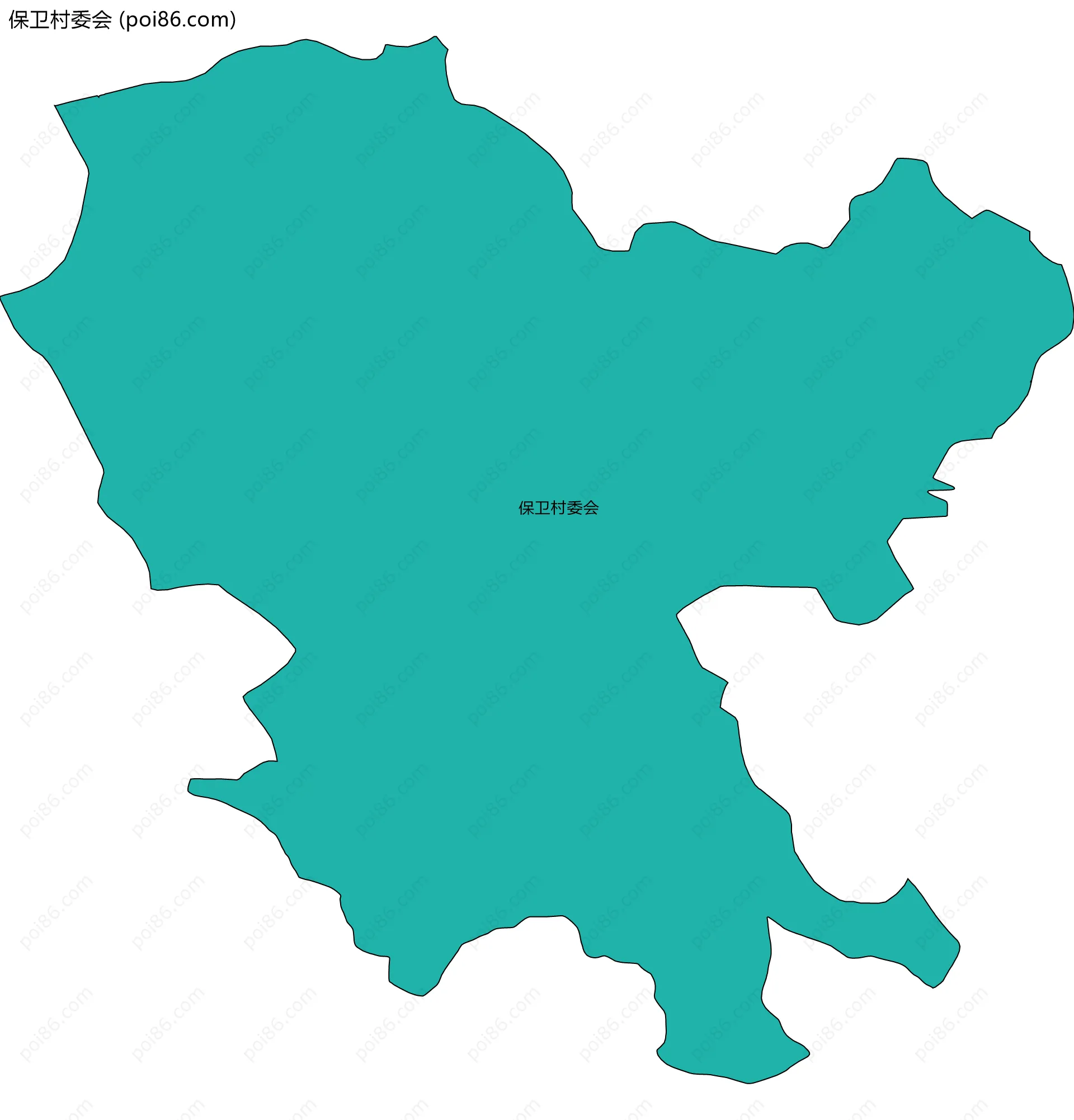 保卫村委会边界地图