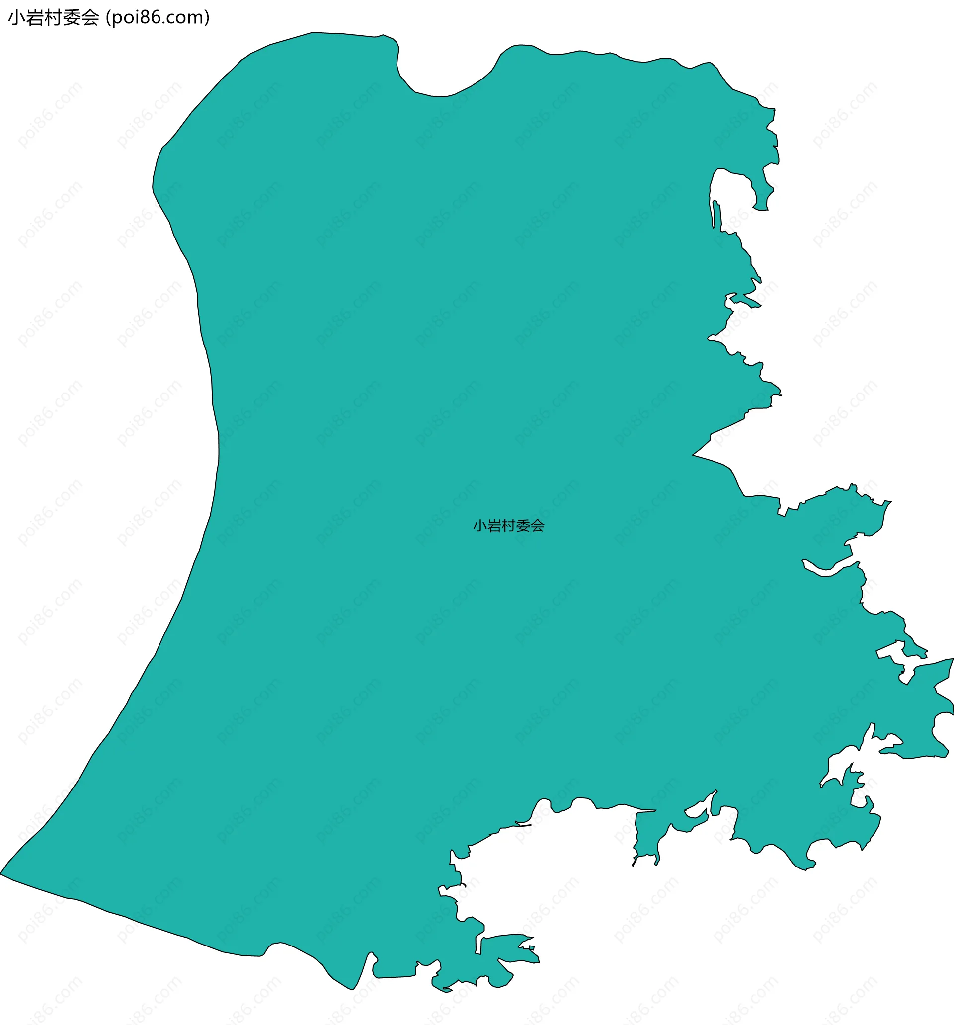 小岩村委会边界地图