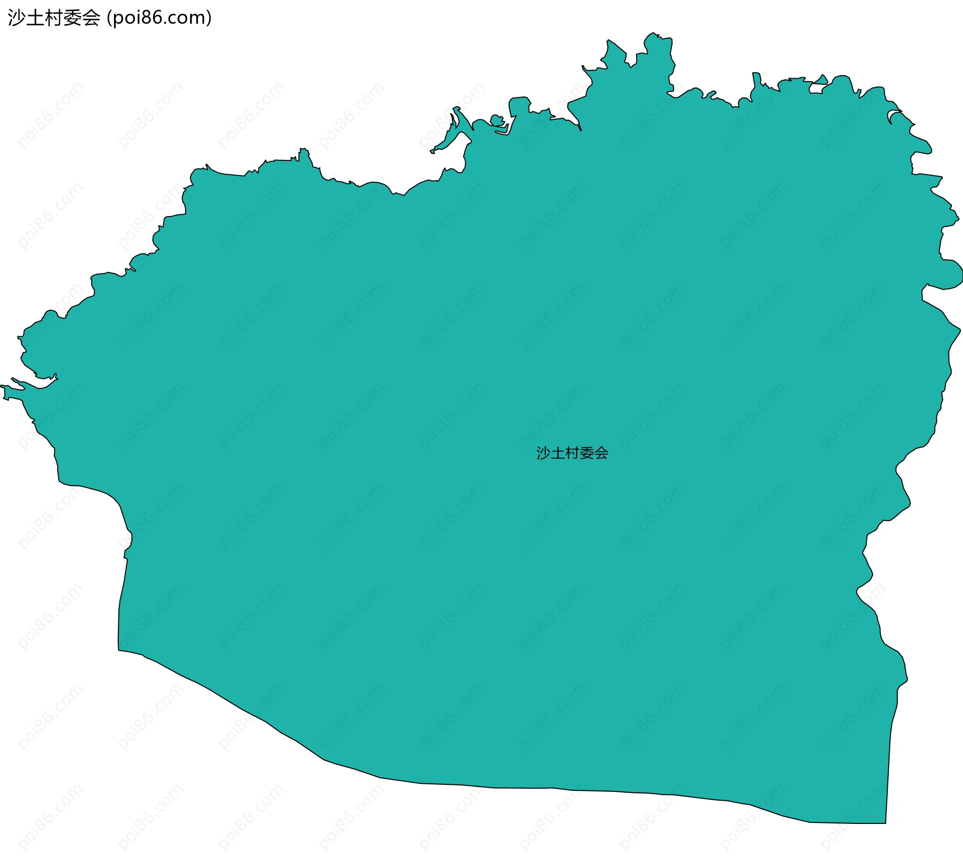 沙土村委会边界地图