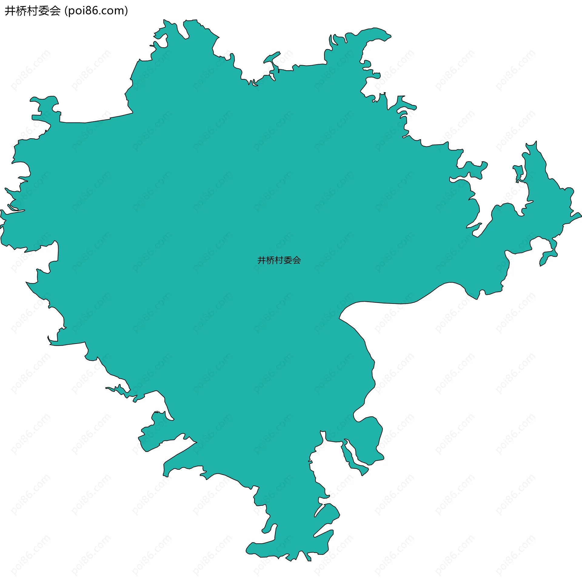 井桥村委会边界地图