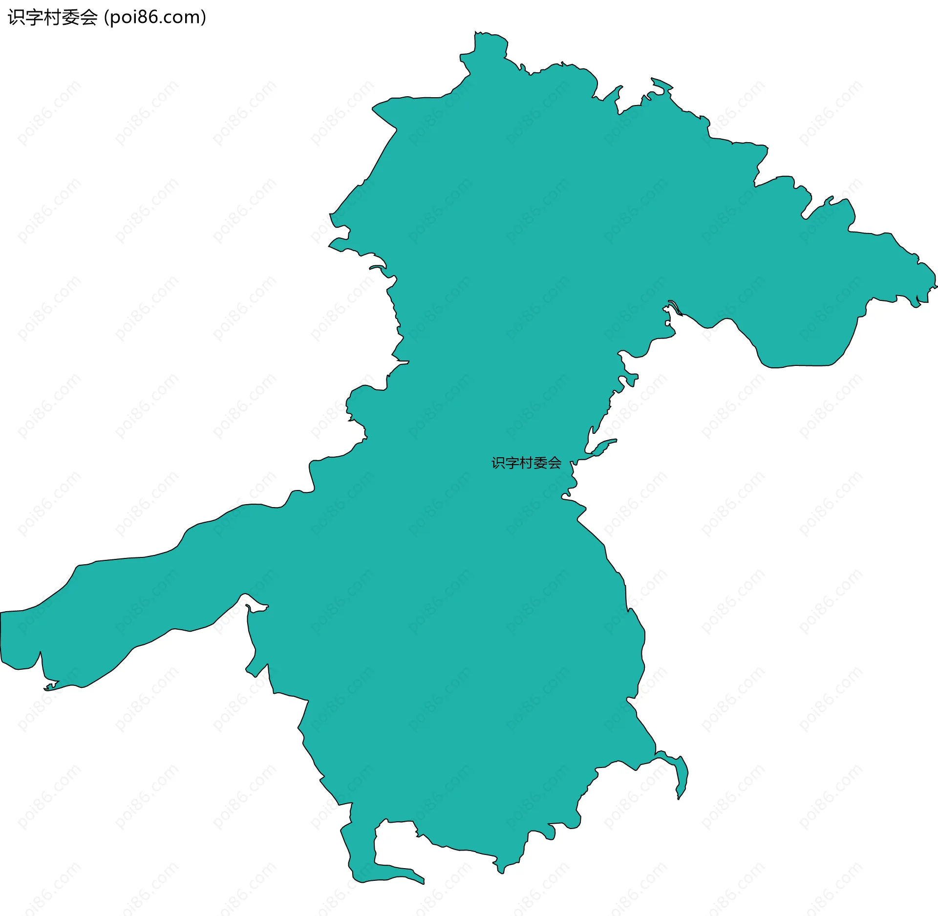 识字村委会边界地图