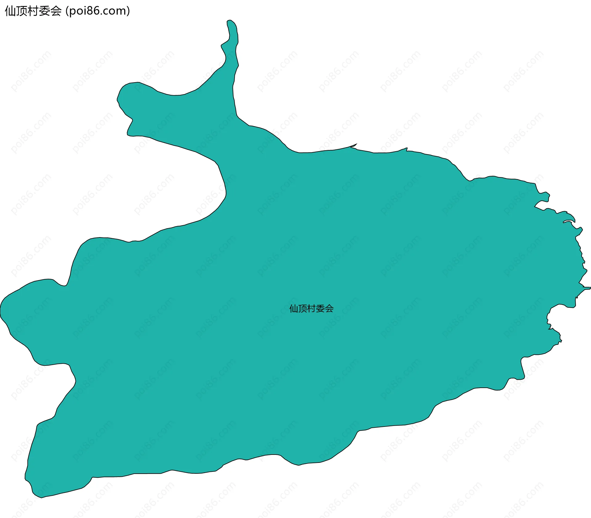 仙顶村委会边界地图