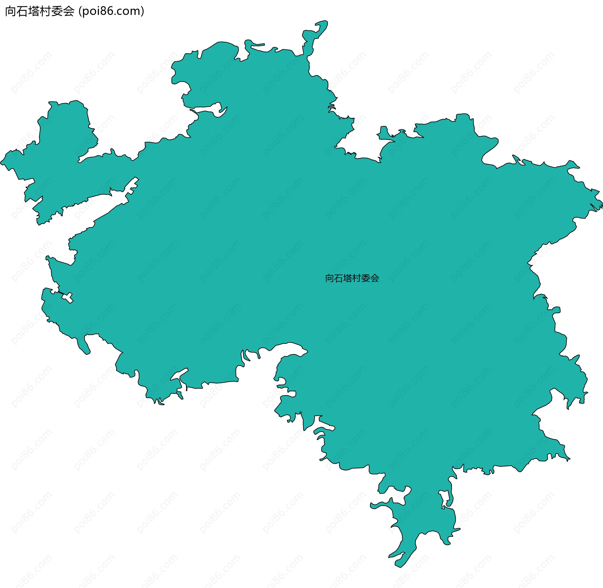 向石塔村委会边界地图