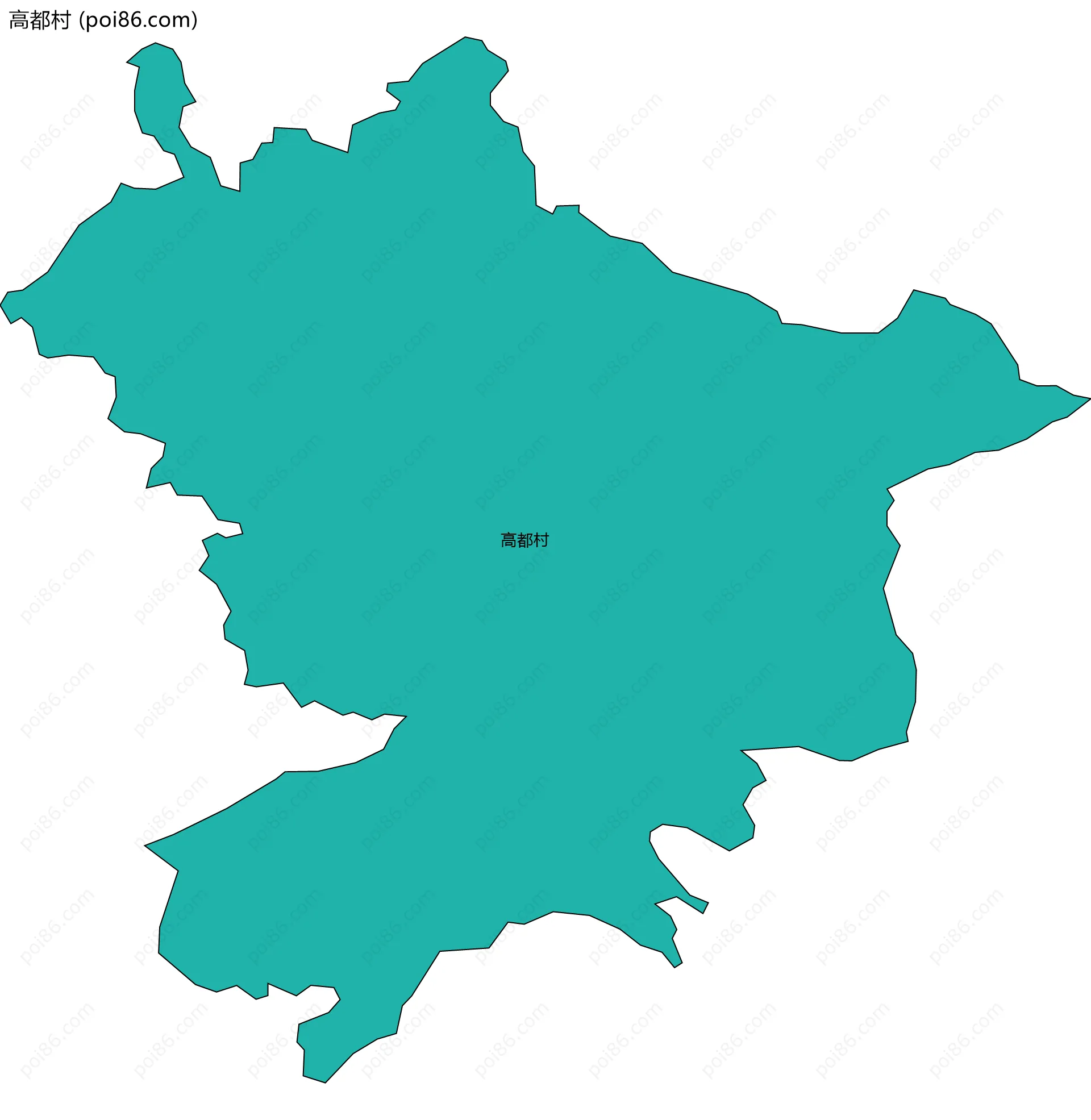 高都村边界地图