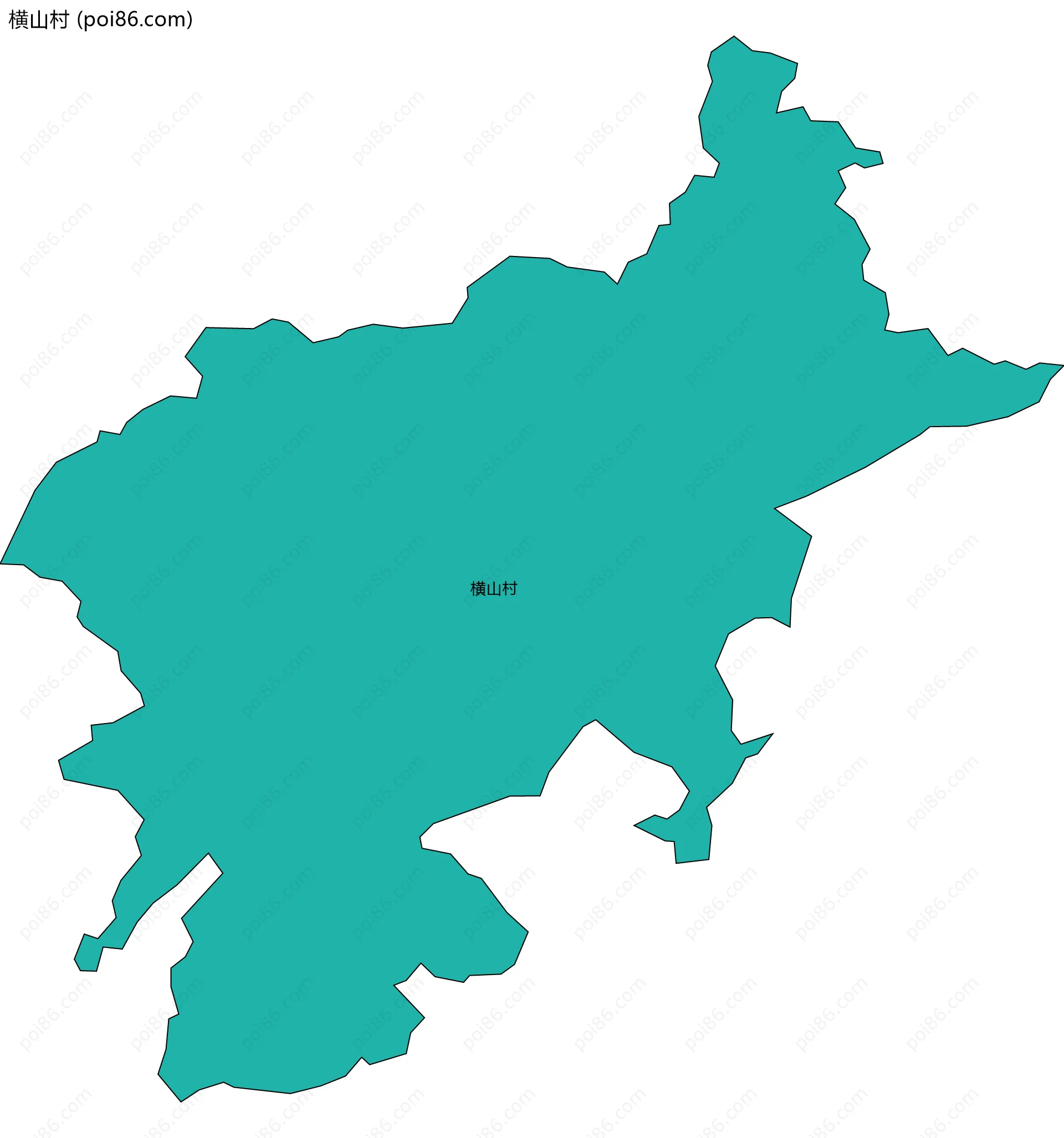 横山村边界地图