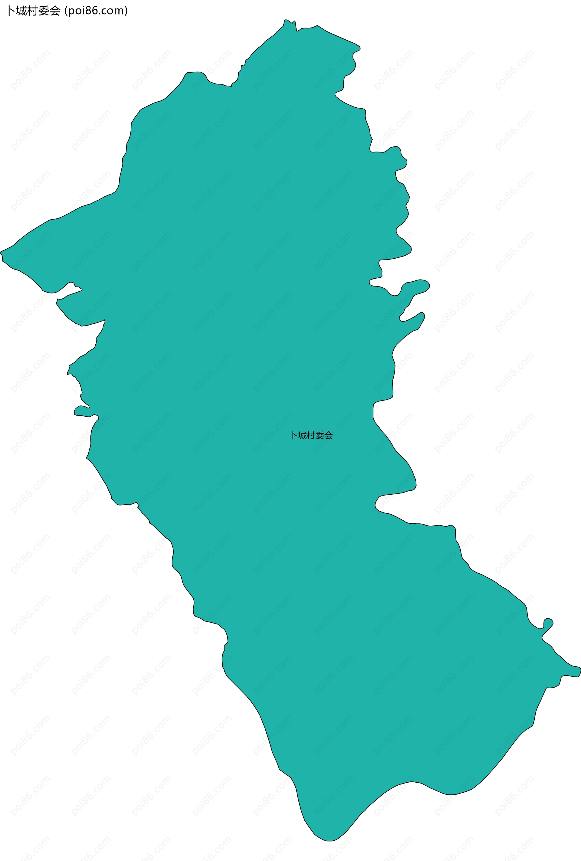 卜城村委会边界地图