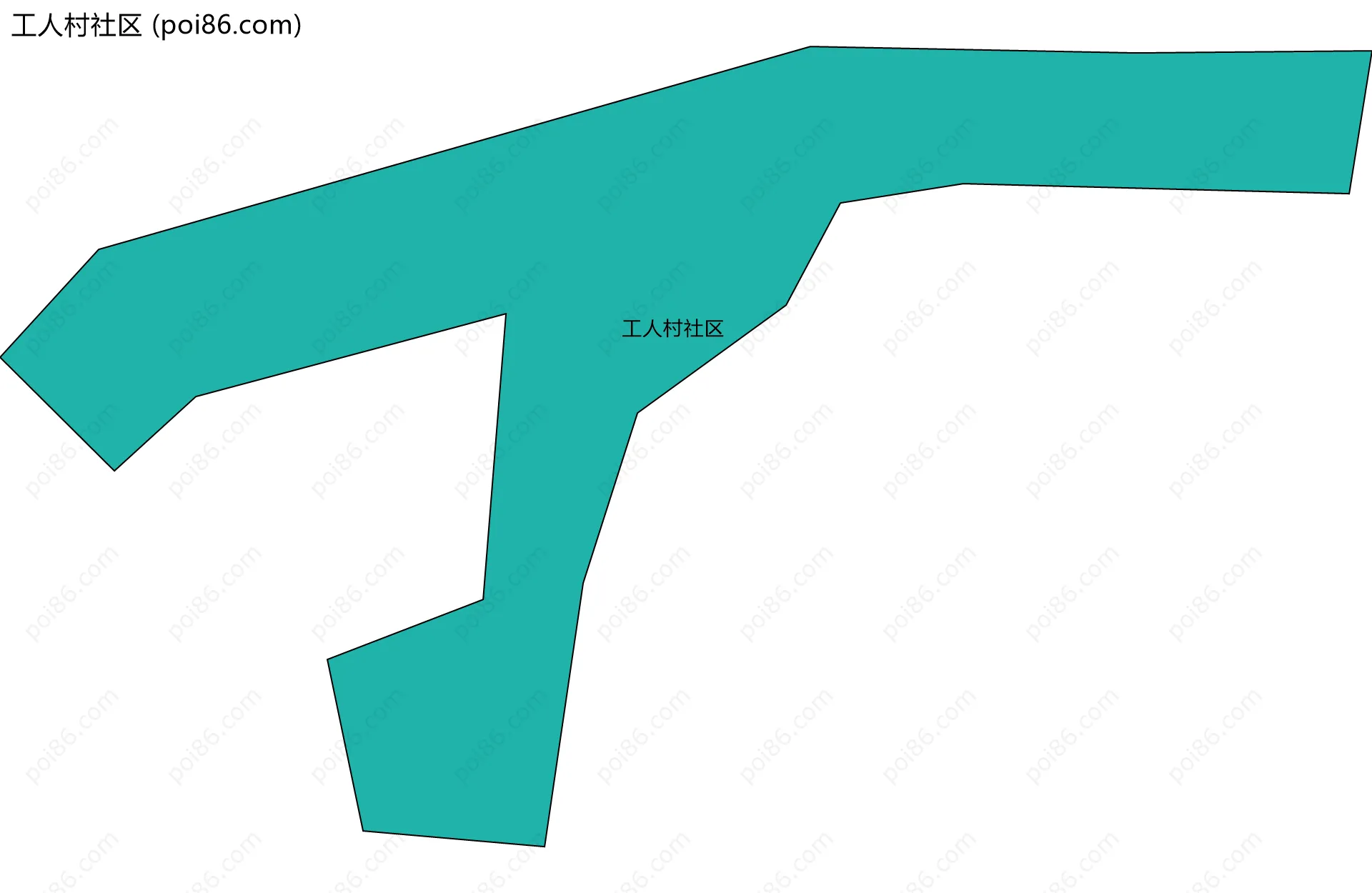 工人村社区边界地图