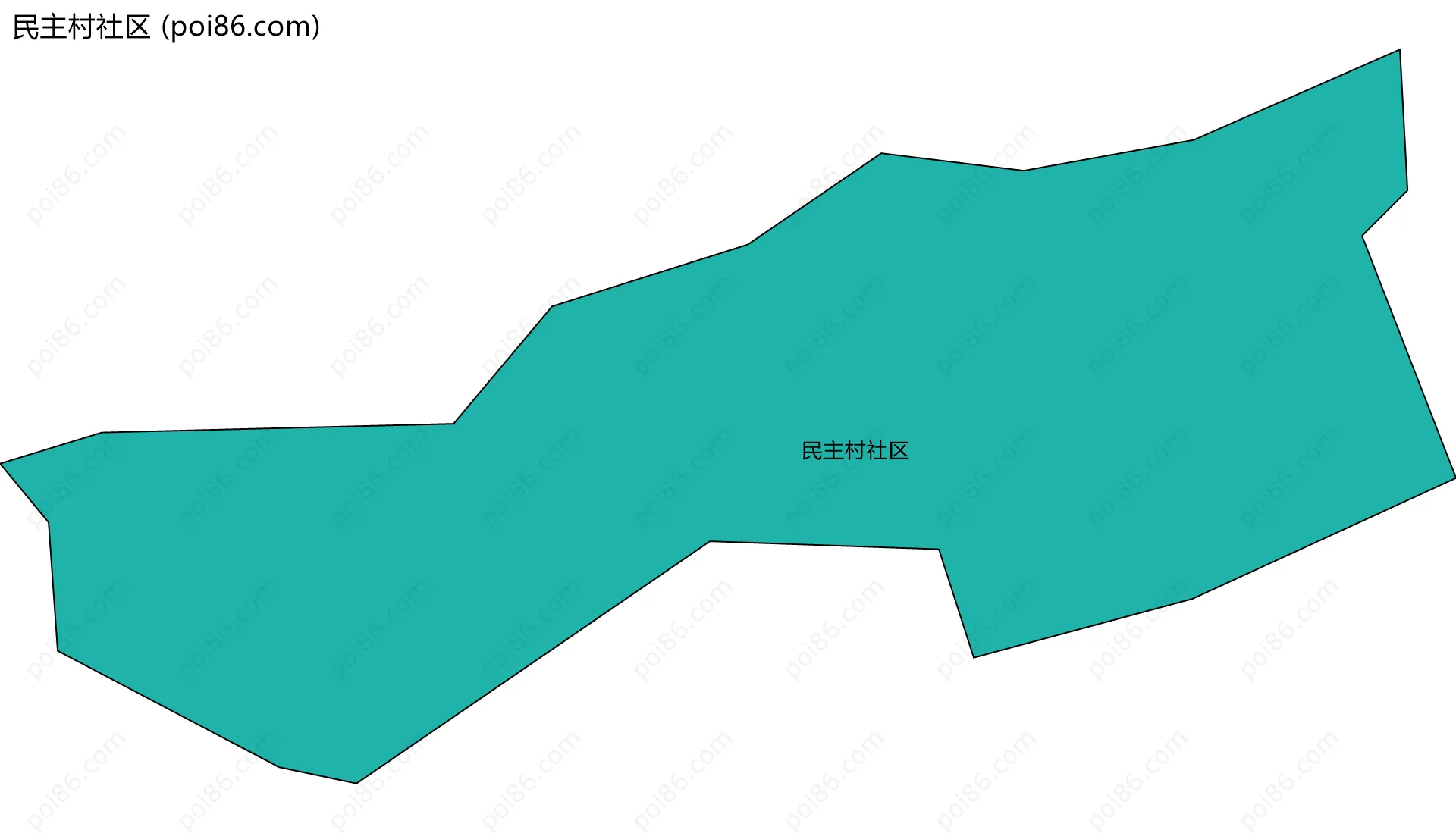 民主村社区边界地图