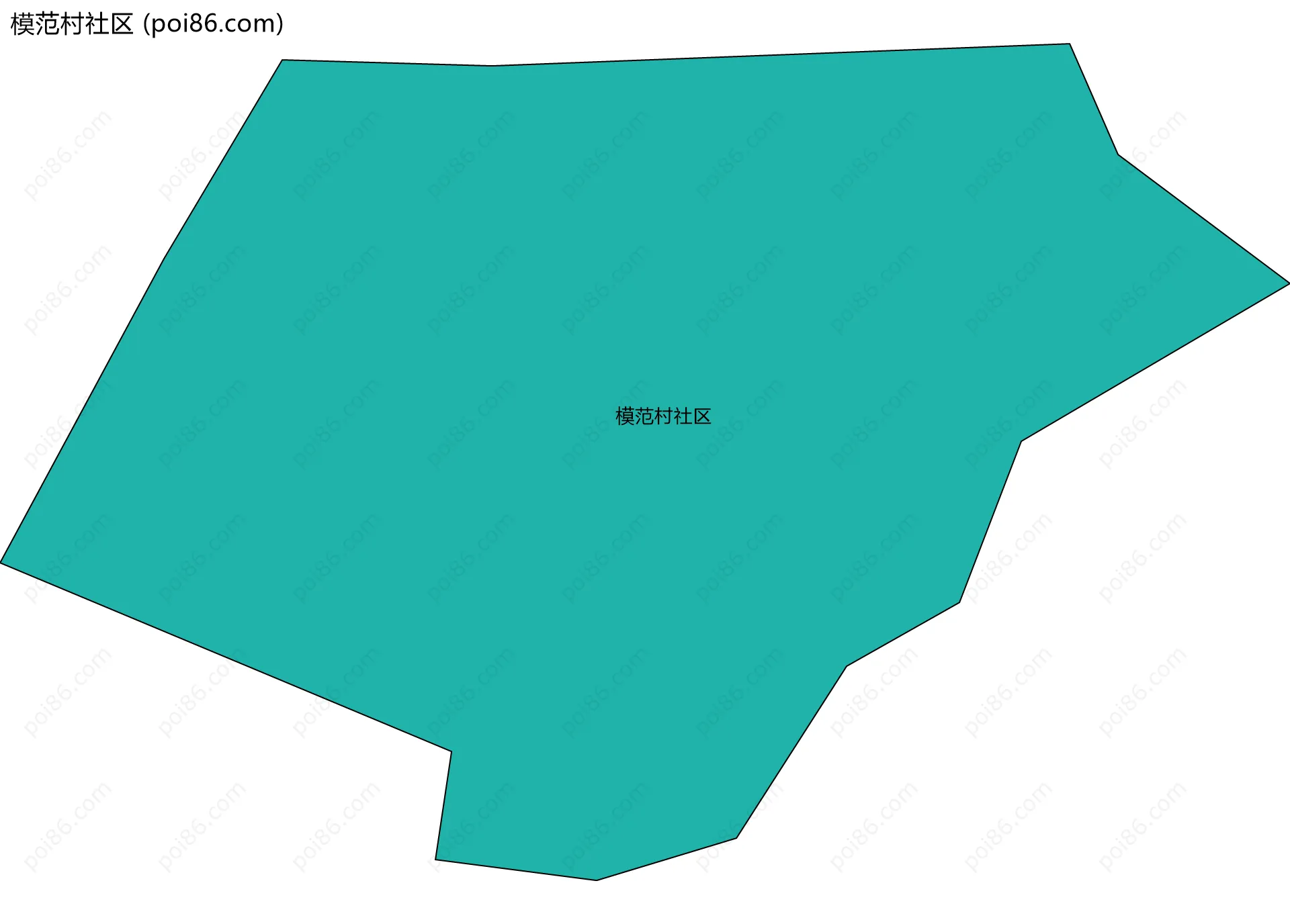 模范村社区边界地图