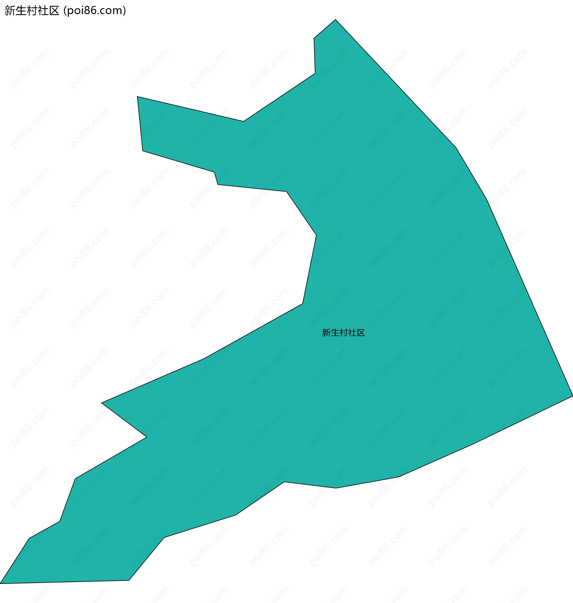 新生村社区边界地图