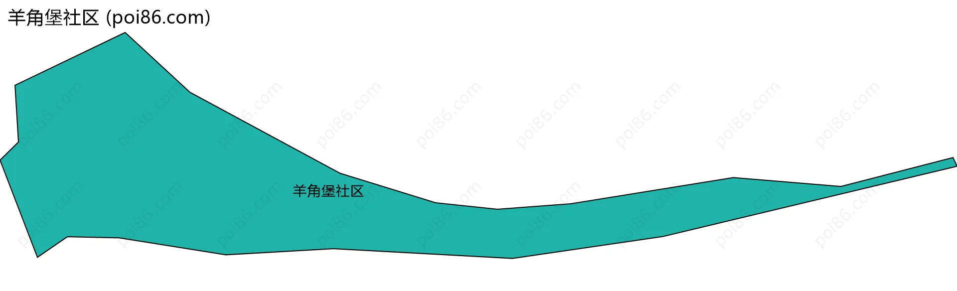 羊角堡社区边界地图