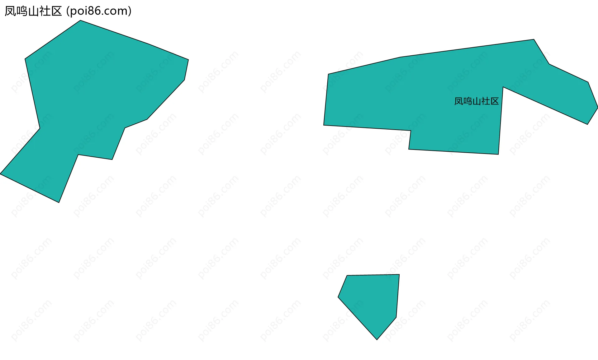 凤鸣山社区边界地图