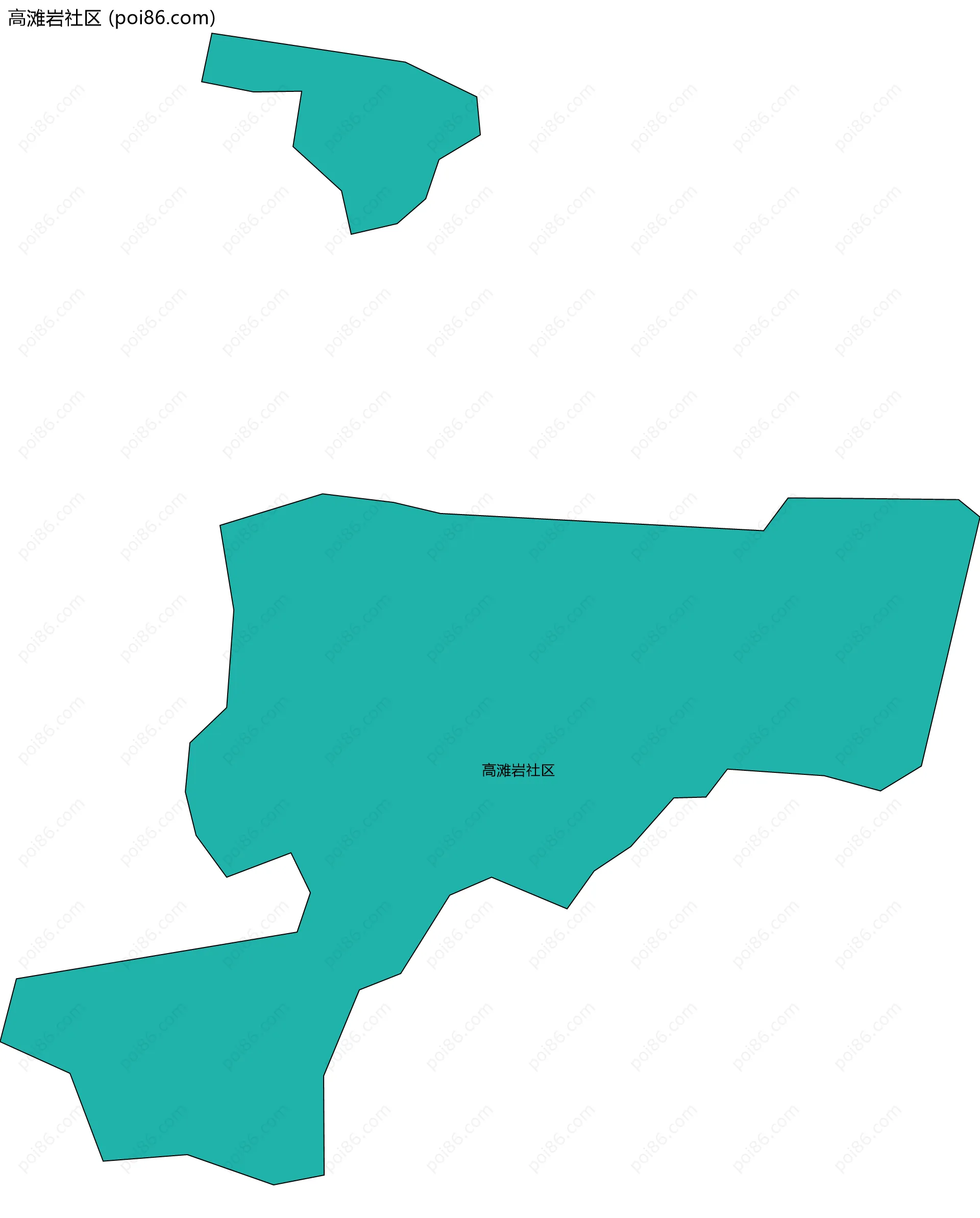 高滩岩社区边界地图