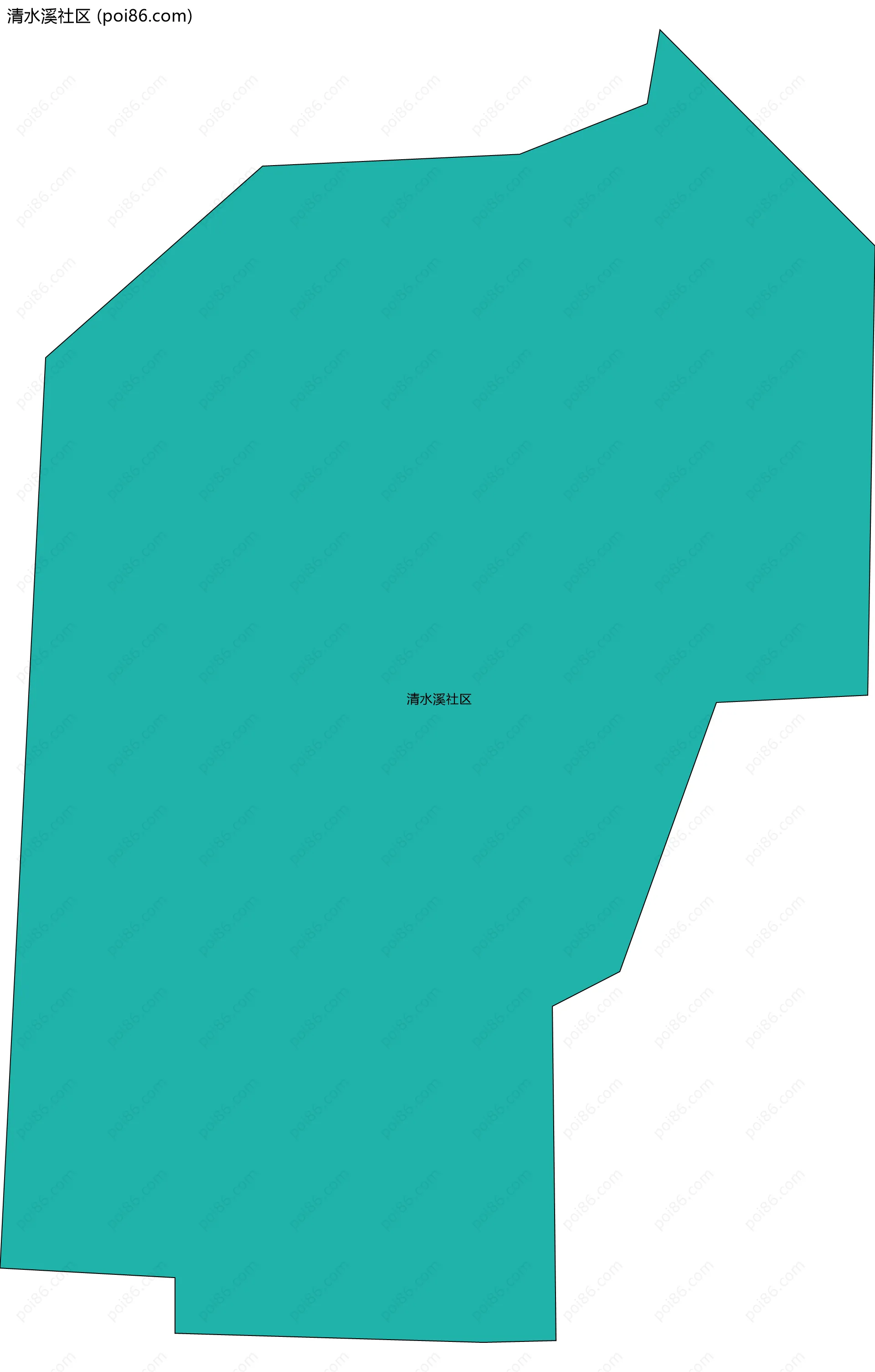 清水溪社区边界地图
