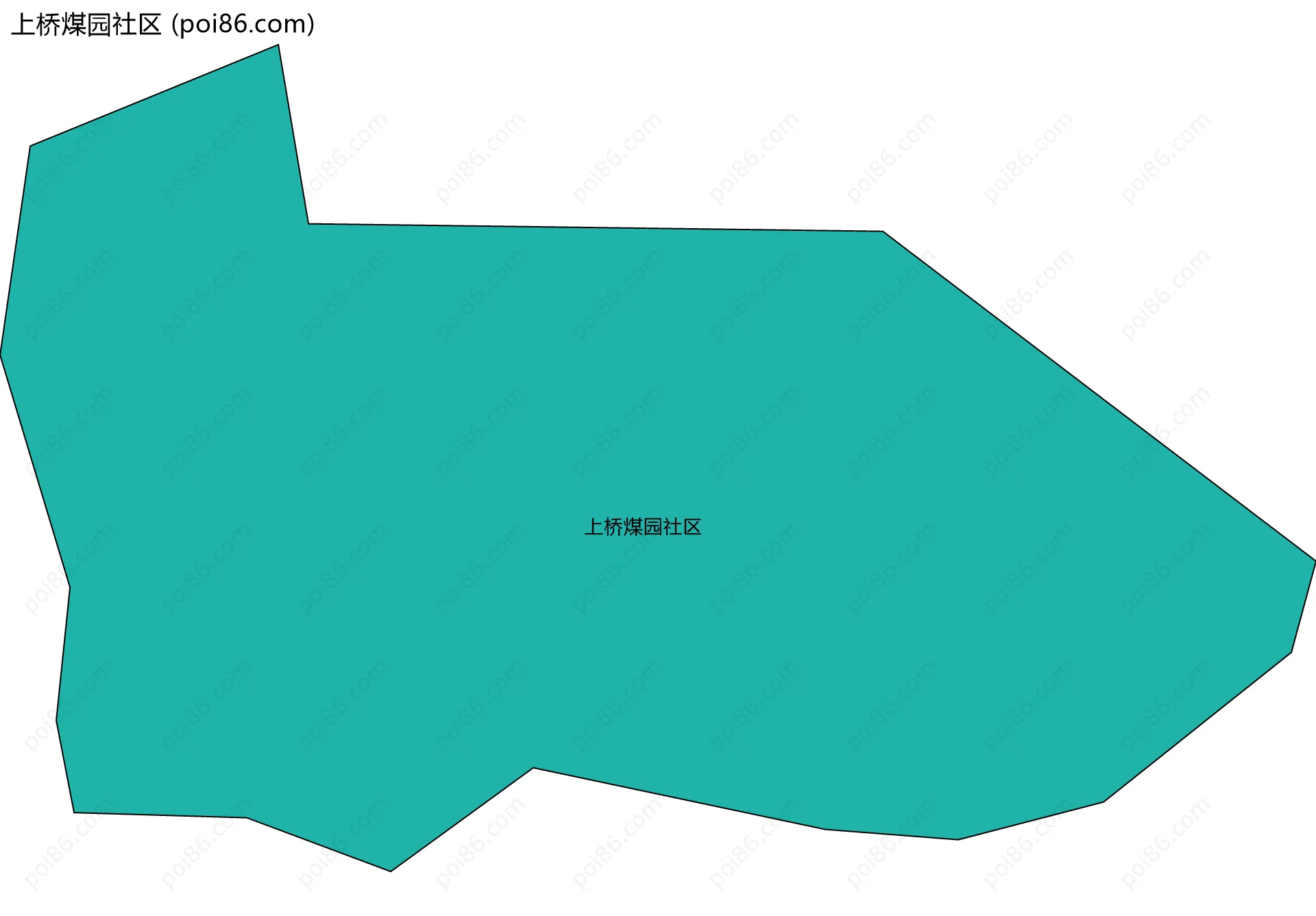 上桥煤园社区边界地图