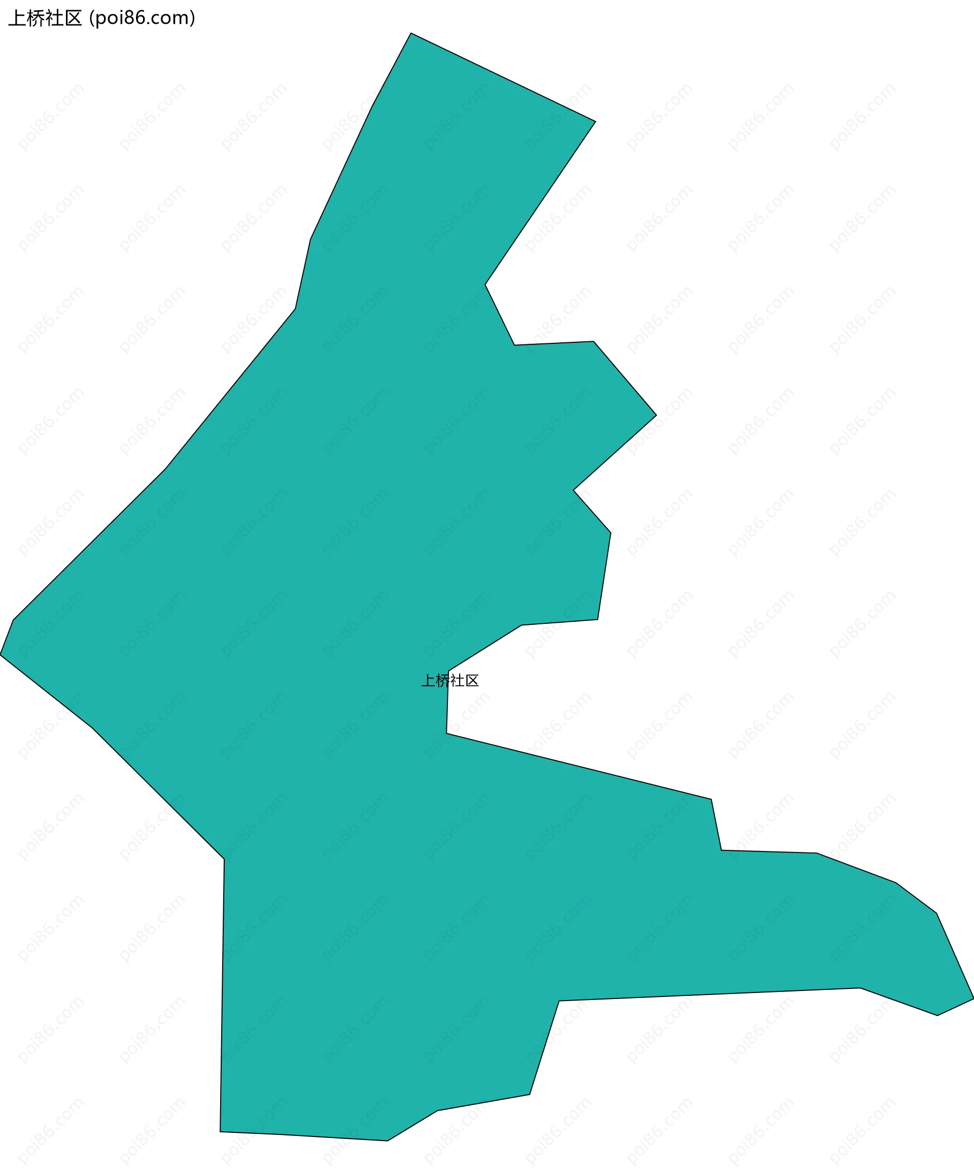 上桥社区边界地图