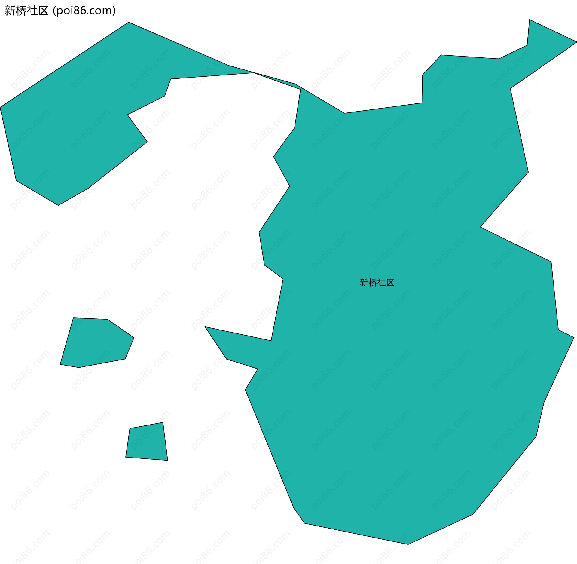 新桥社区边界地图