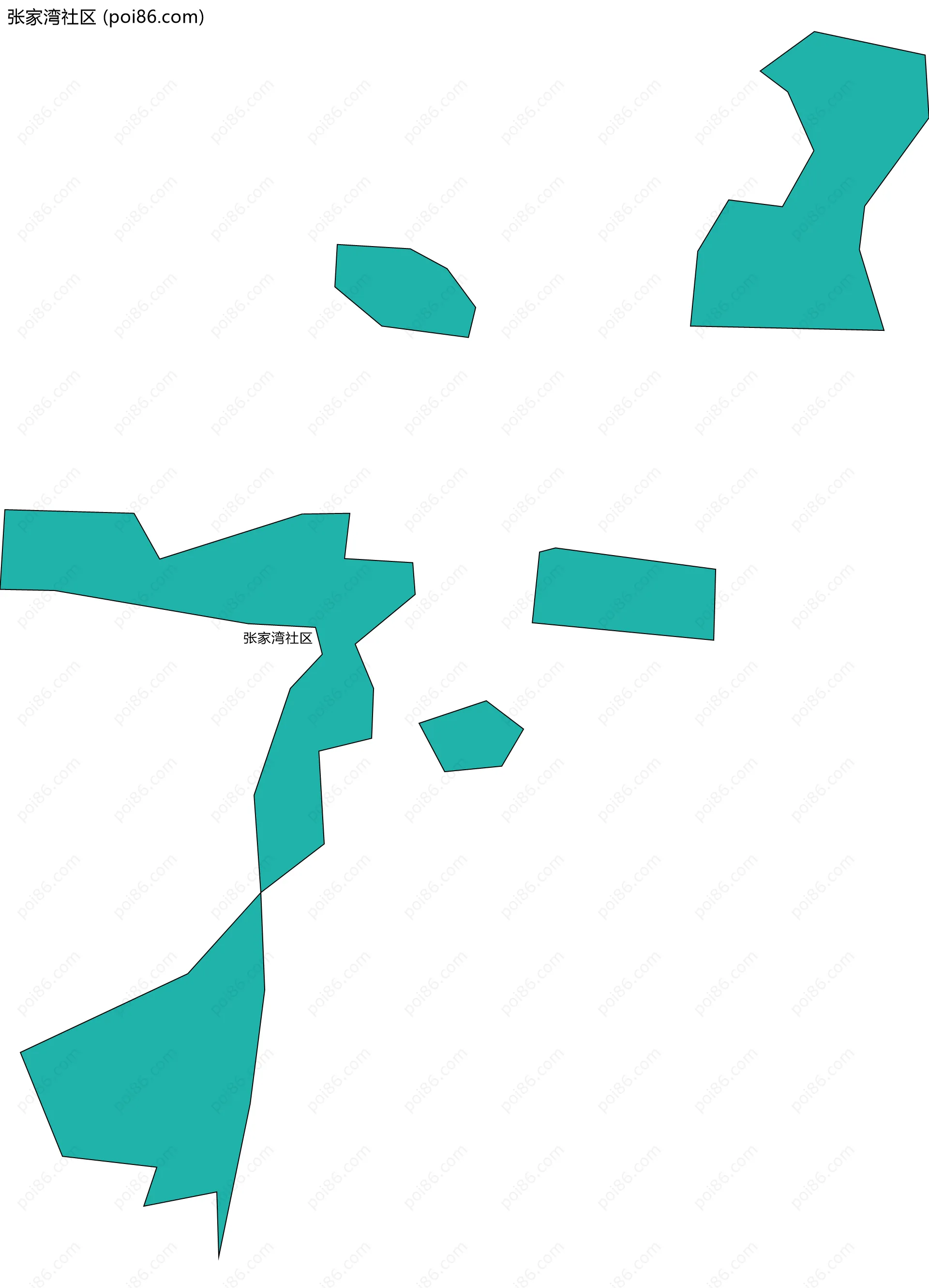 张家湾社区边界地图