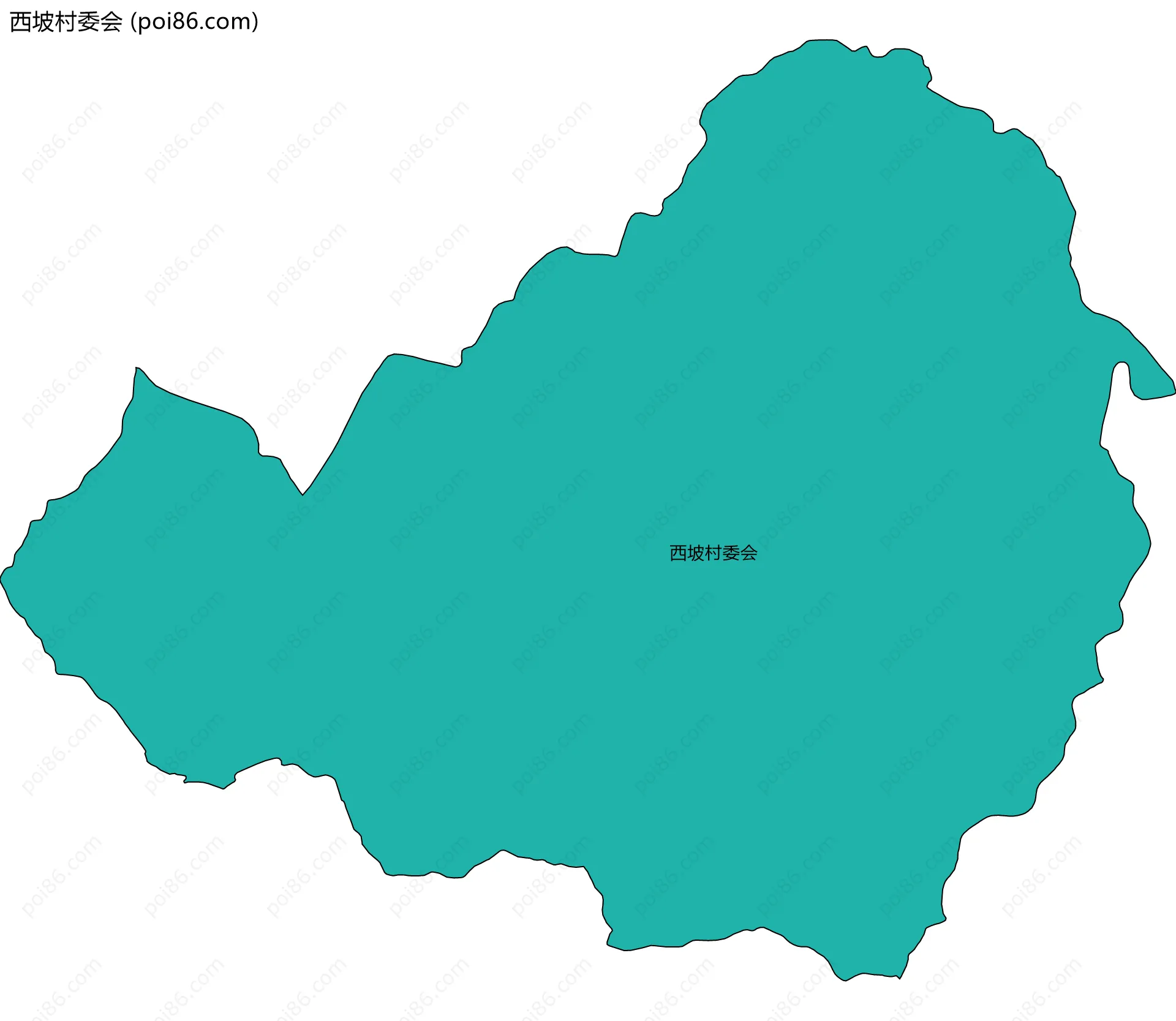 西坡村委会边界地图