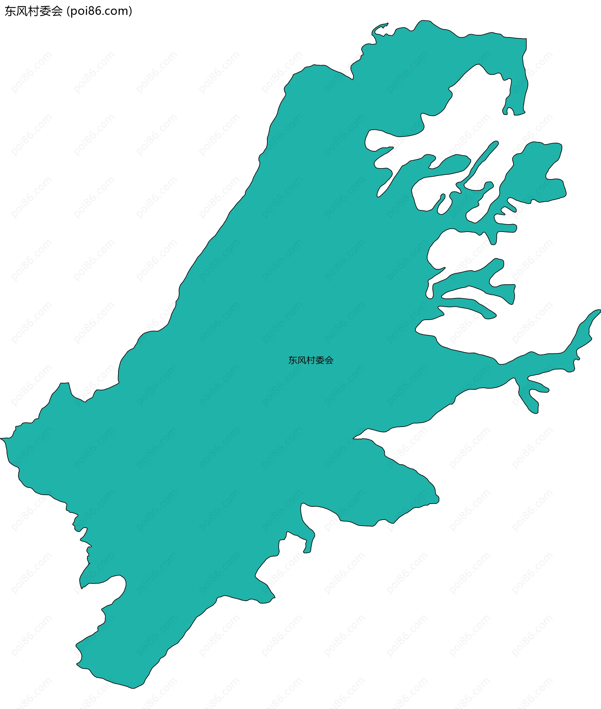 东风村委会边界地图