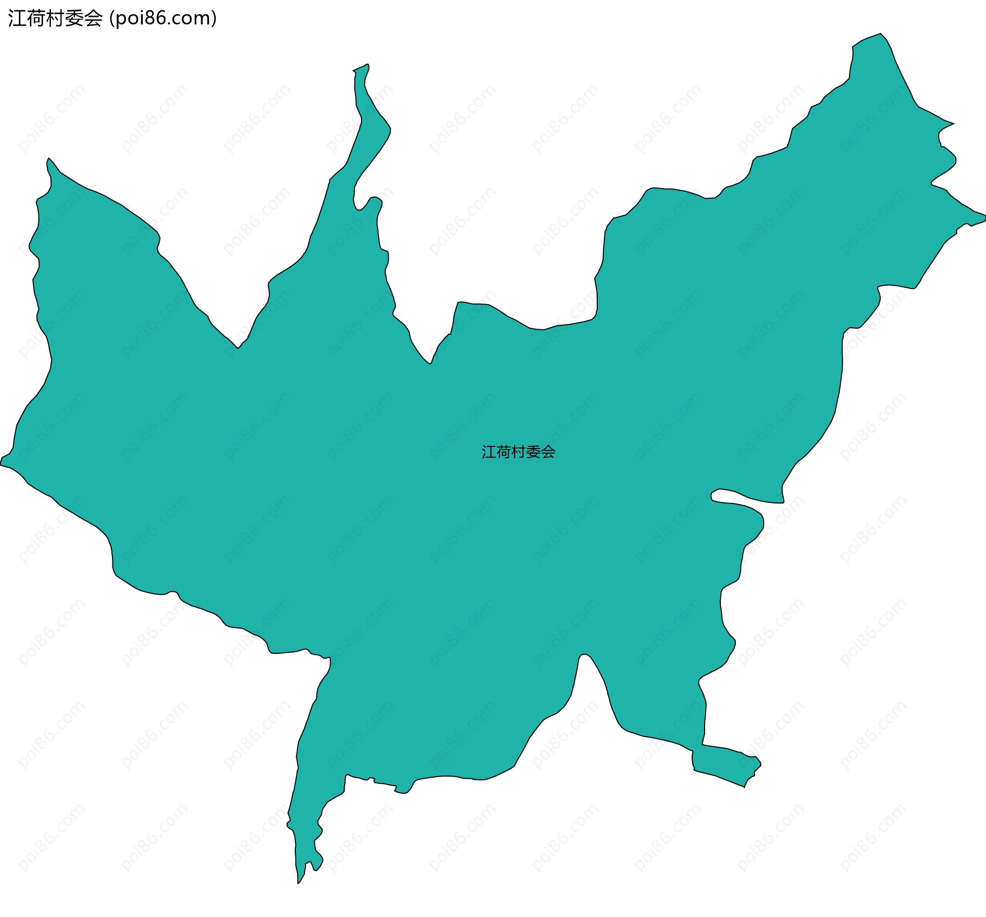 江荷村委会边界地图