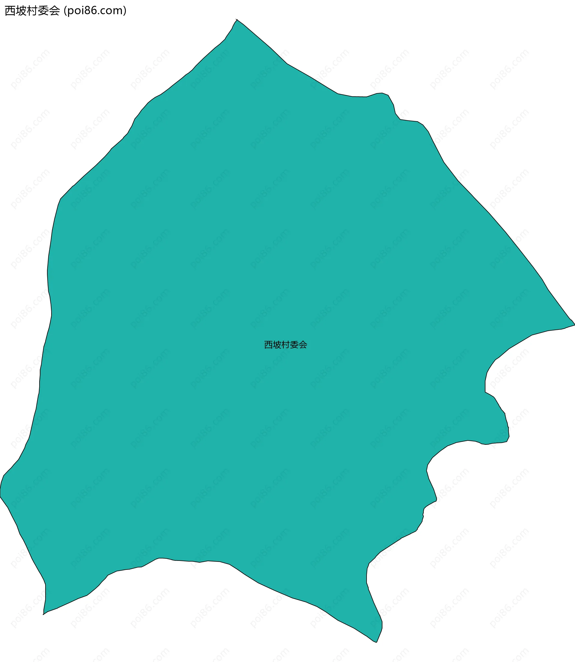 西坡村委会边界地图