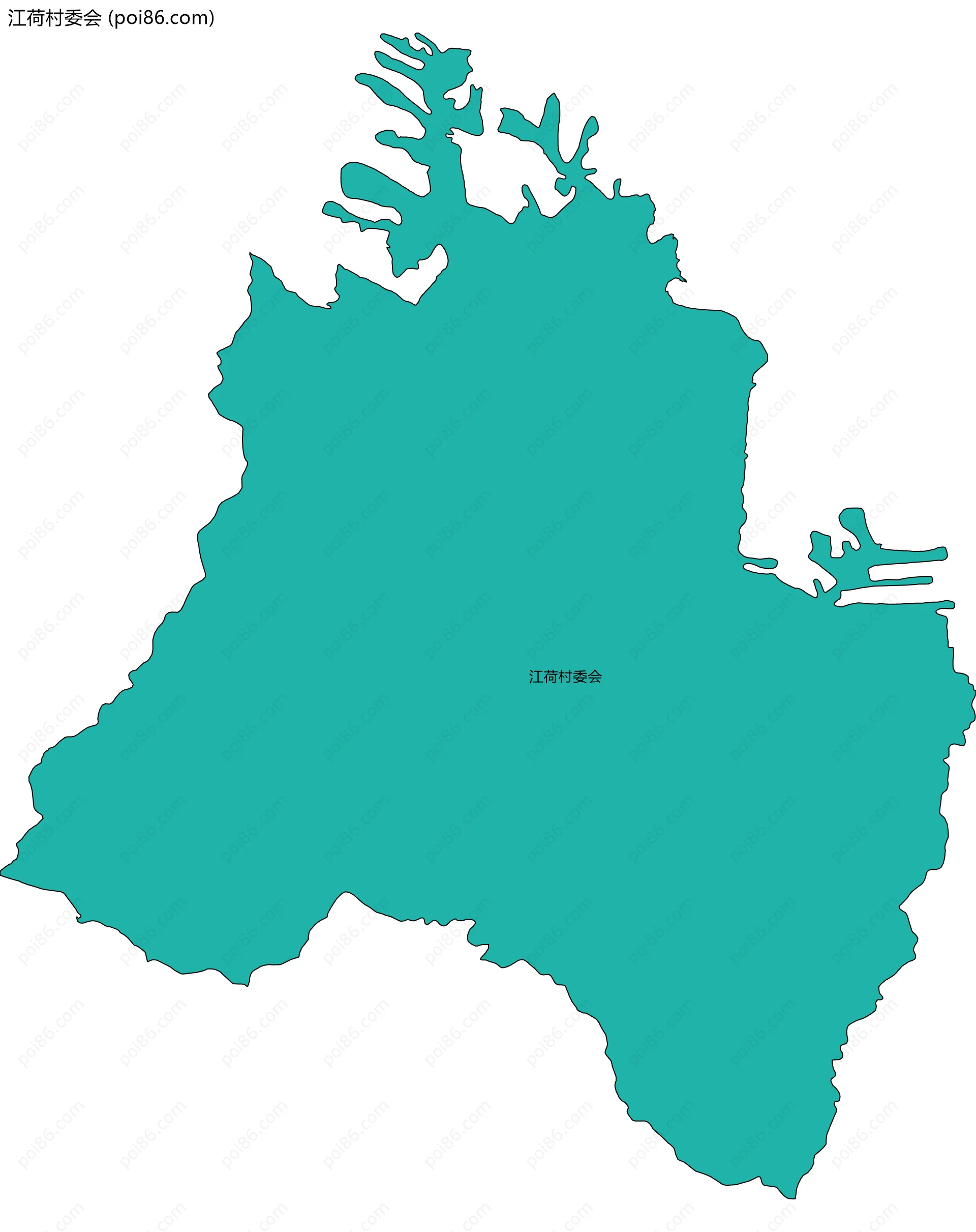 江荷村委会边界地图
