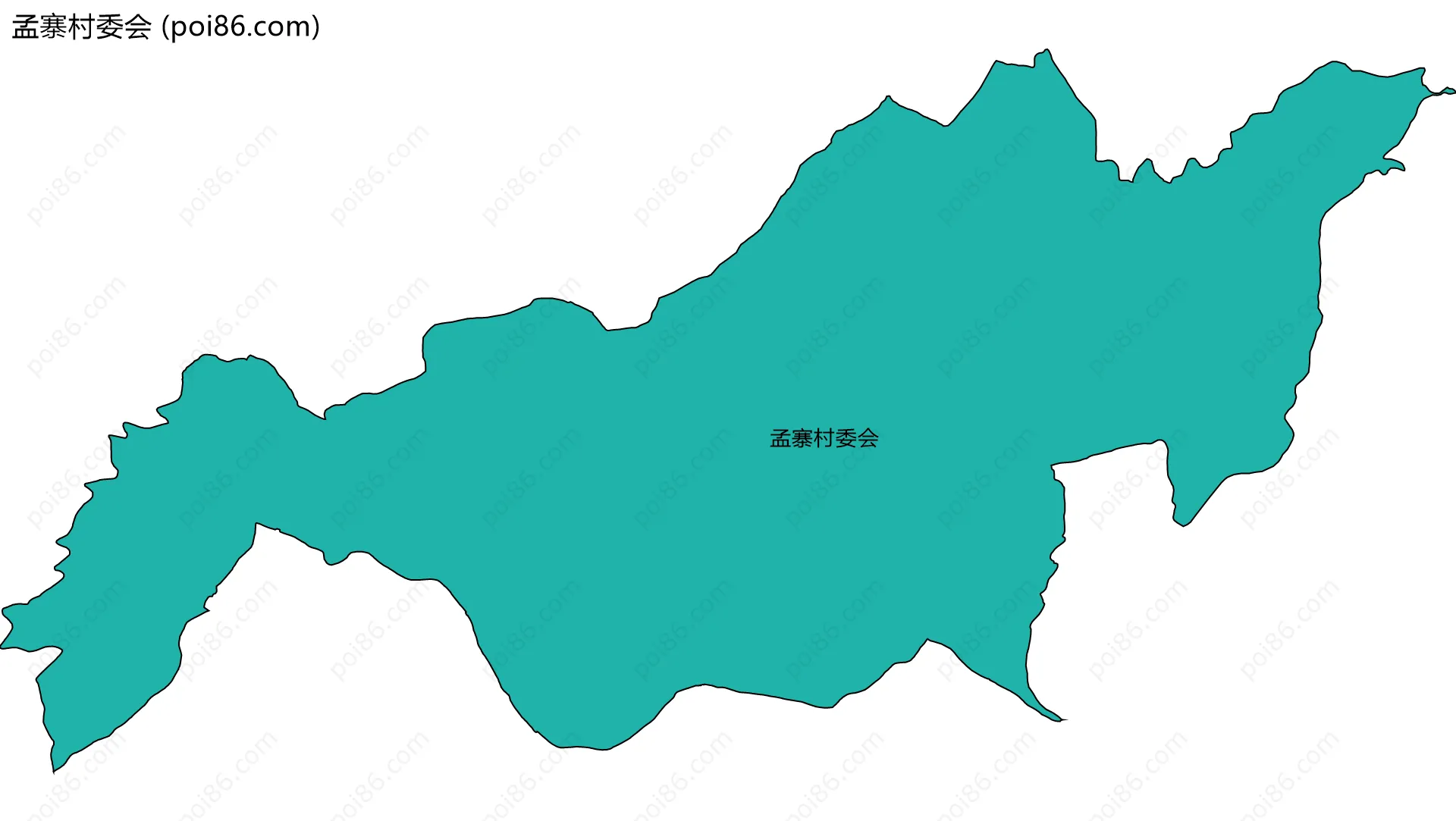 孟寨村委会边界地图