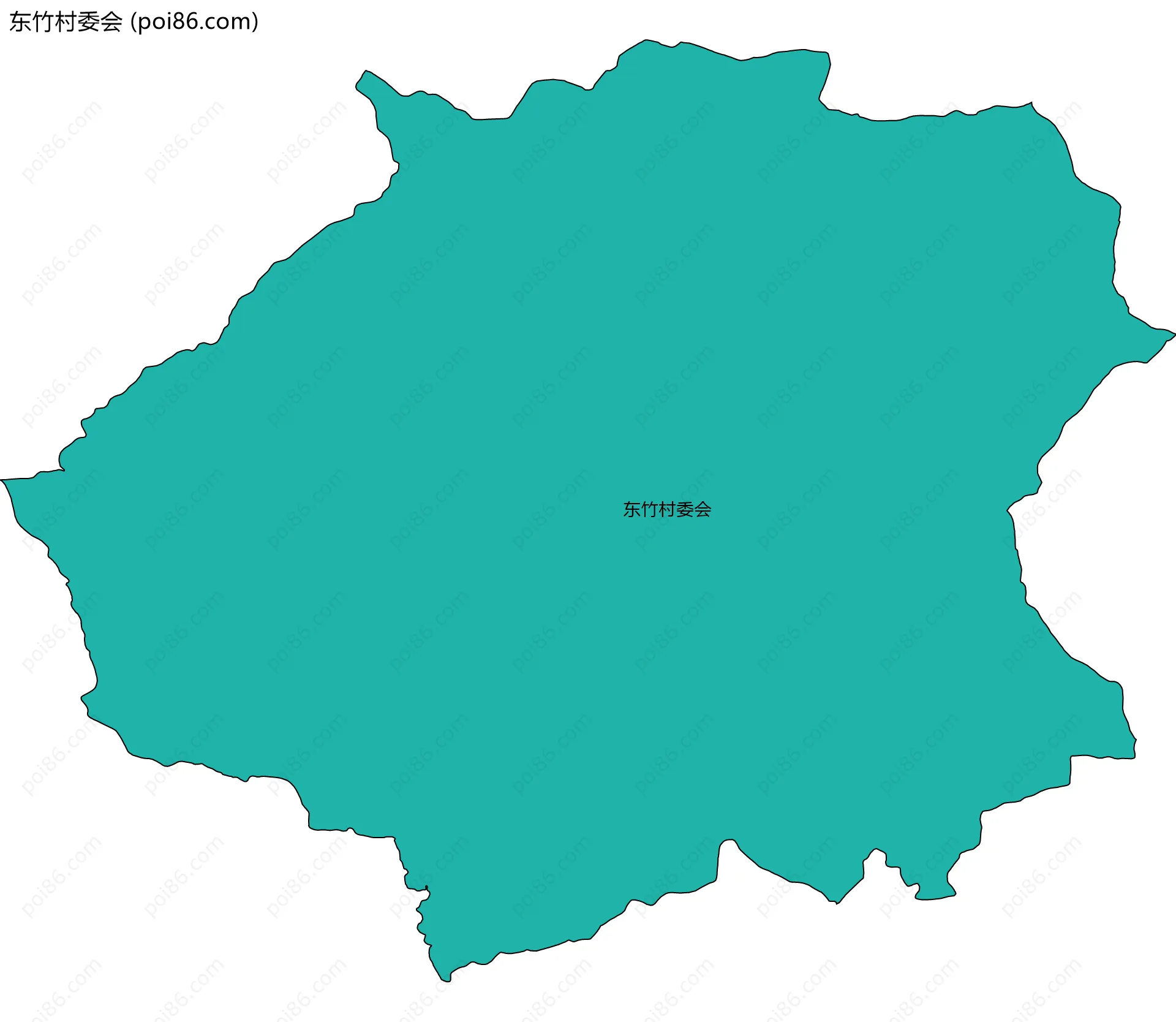 东竹村委会边界地图
