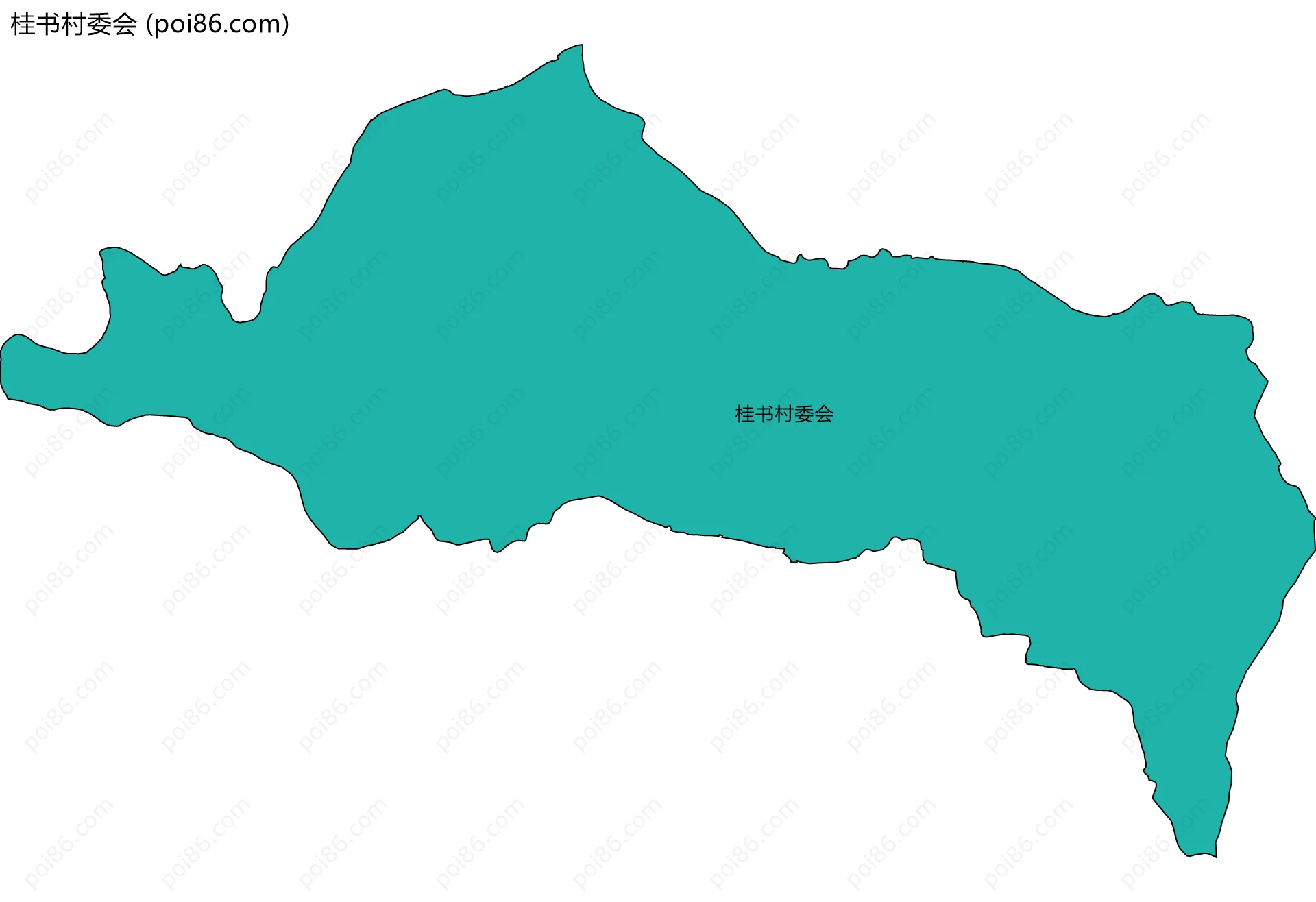 桂书村委会边界地图