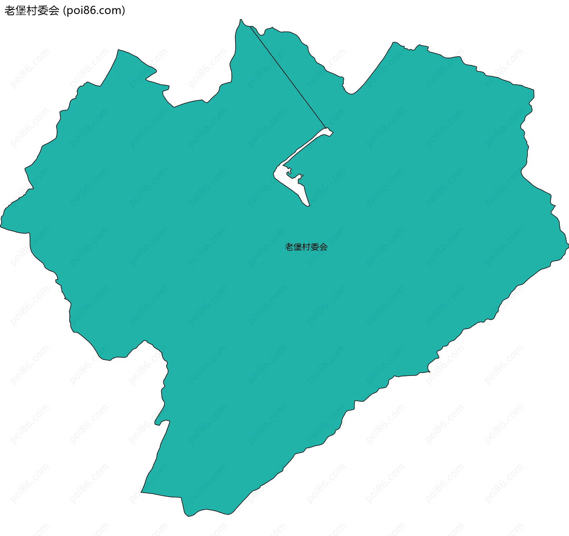 老堡村委会边界地图