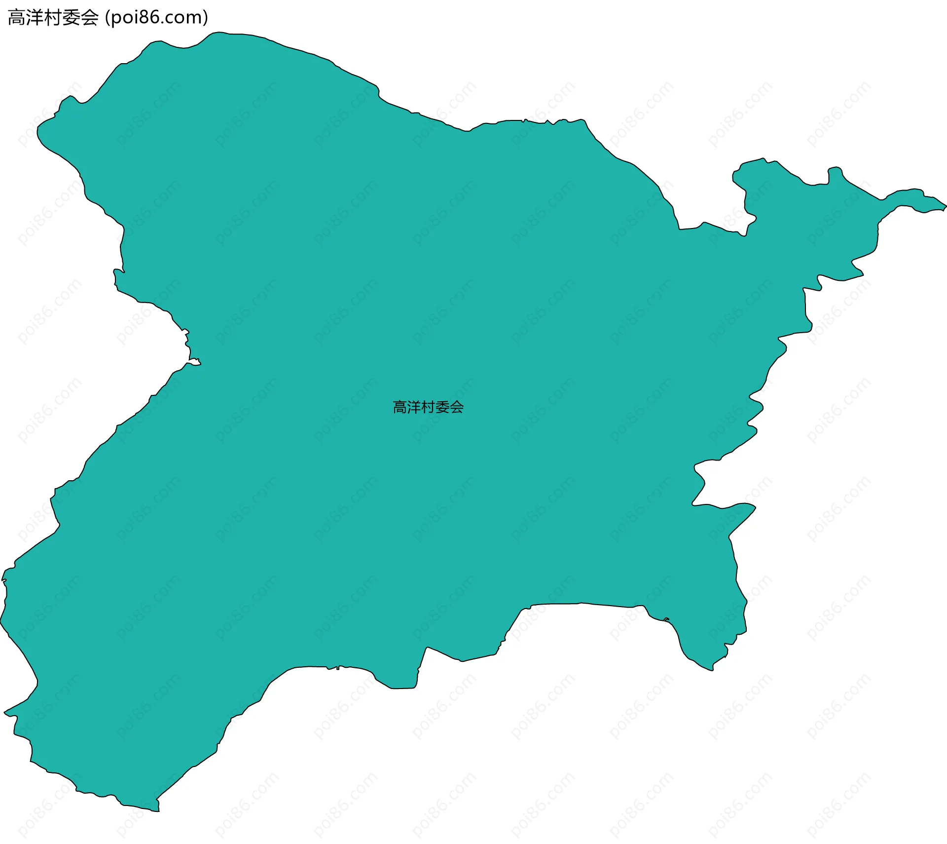 高洋村委会边界地图