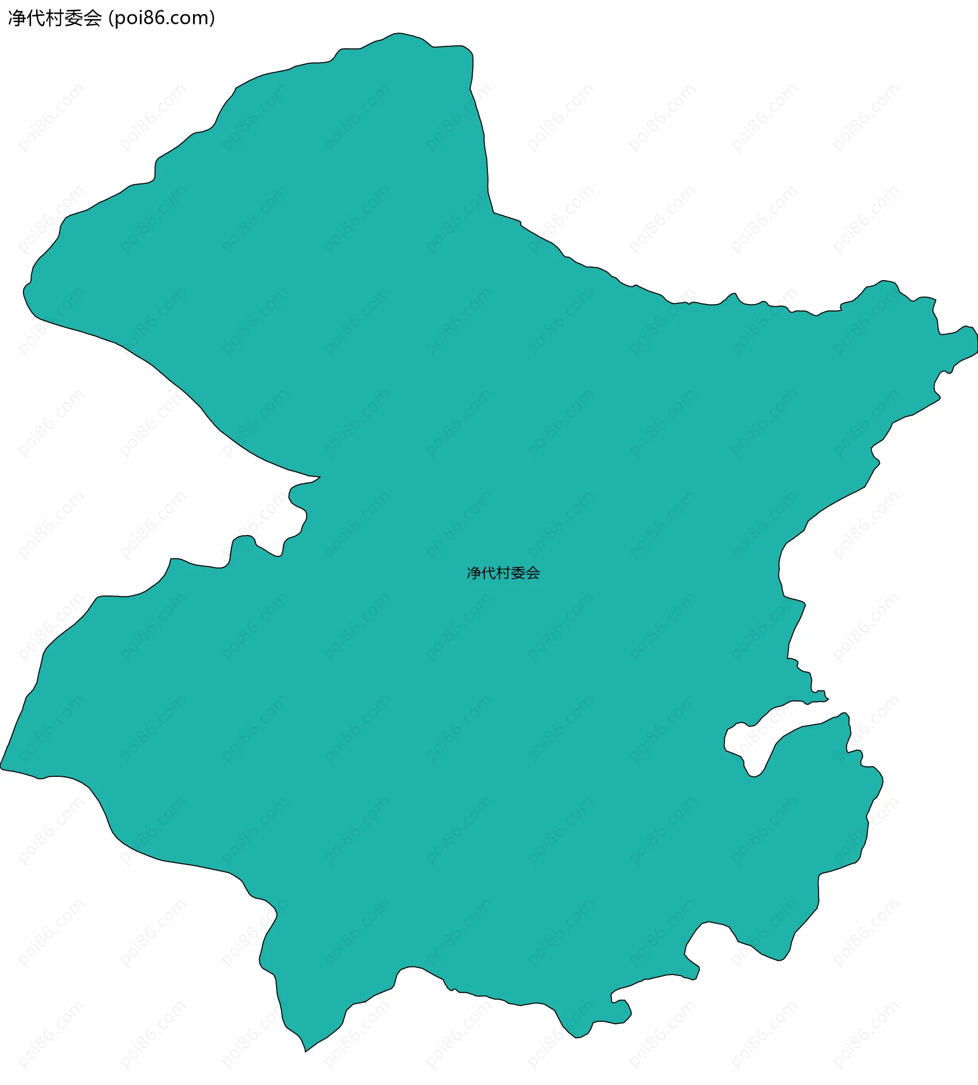 净代村委会边界地图