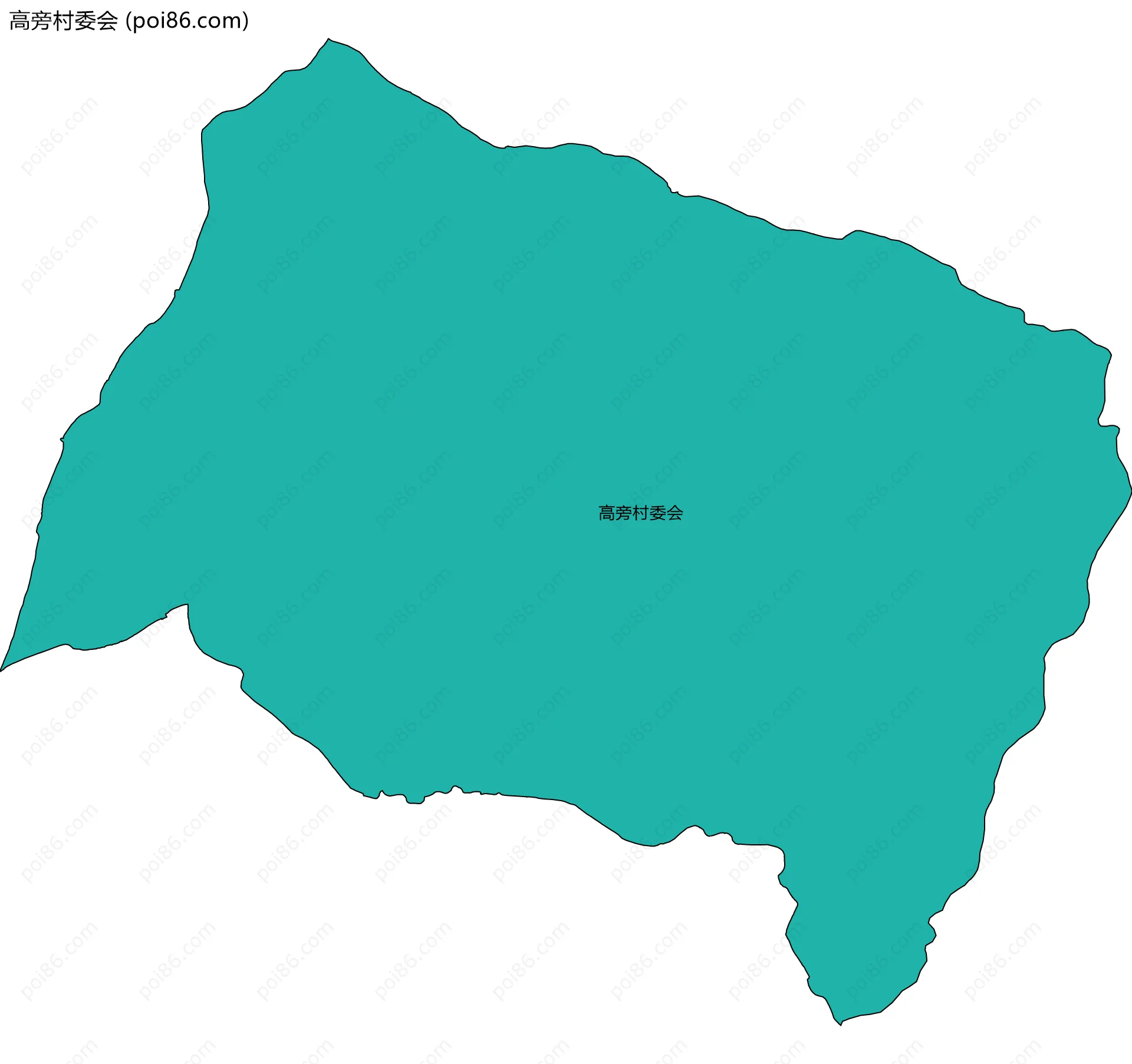 高旁村委会边界地图