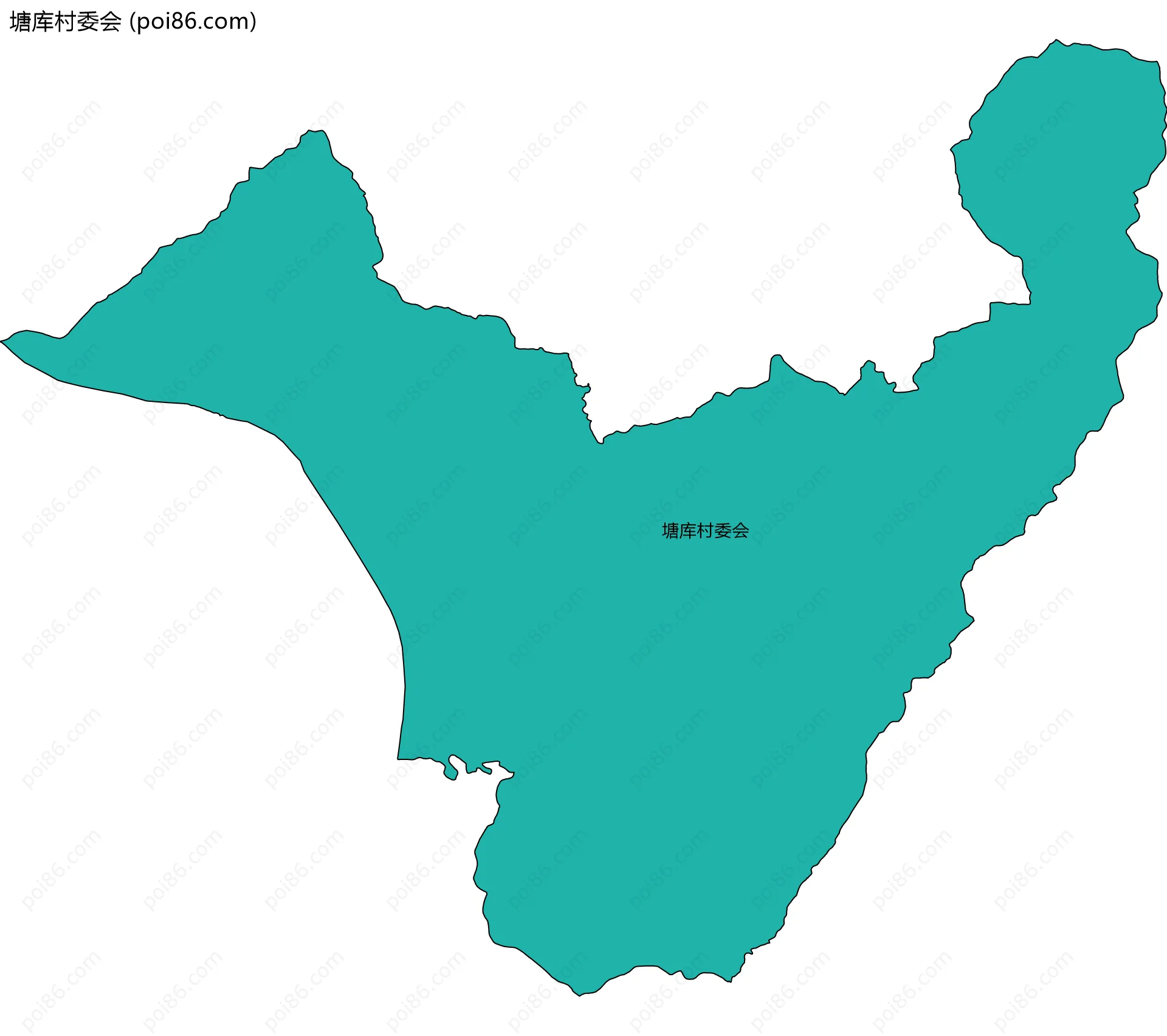 塘库村委会边界地图