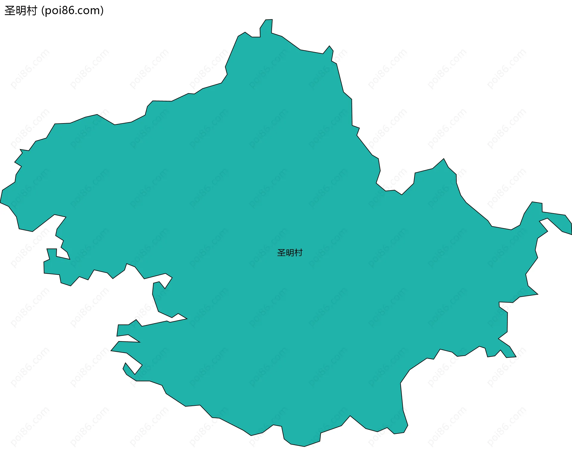 圣明村边界地图