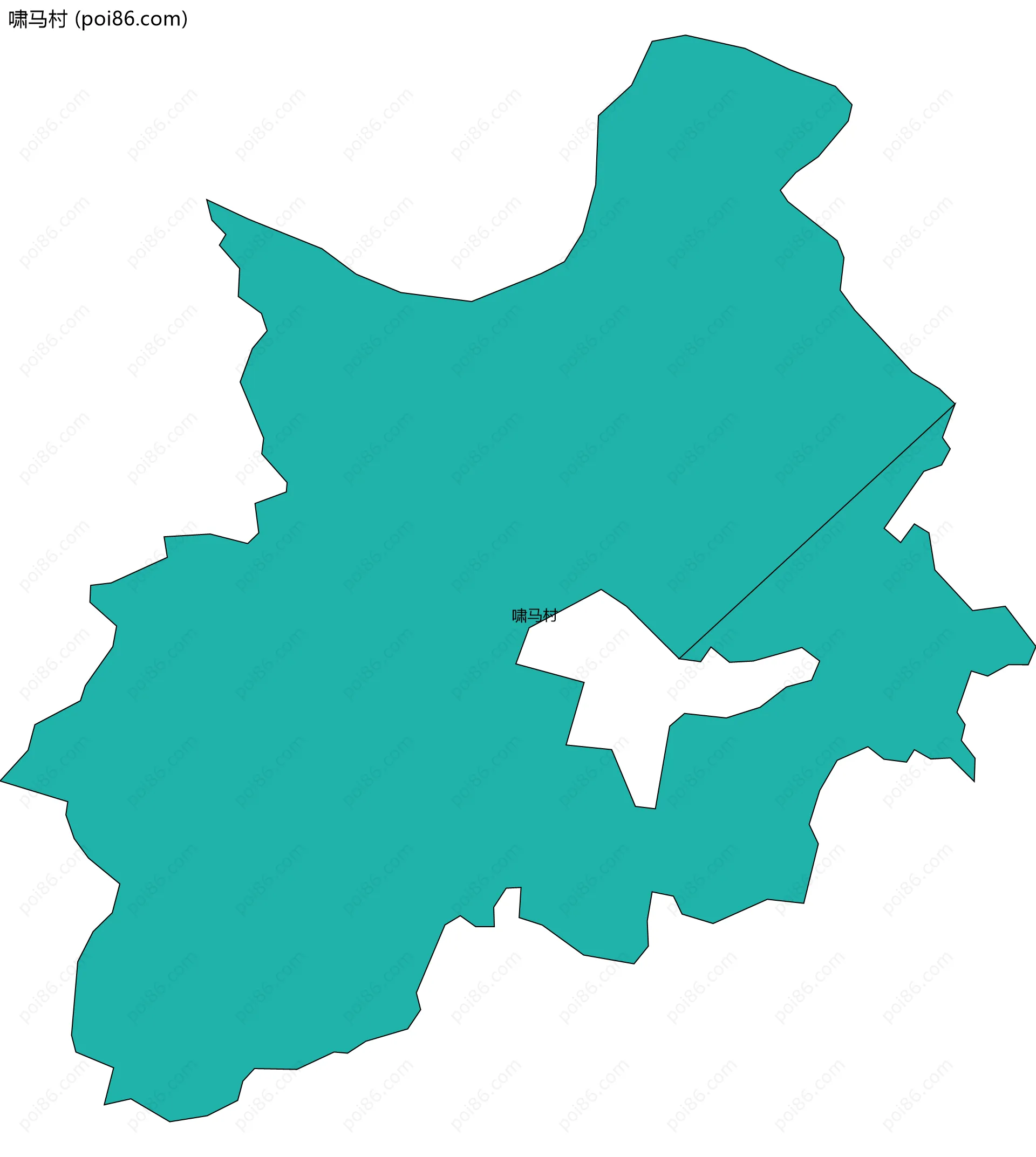 啸马村边界地图