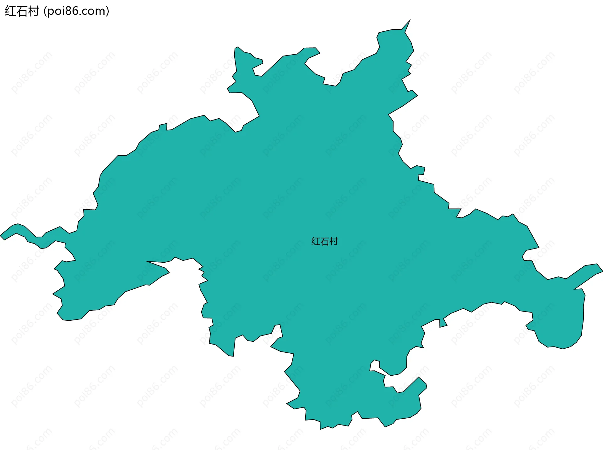 红石村边界地图