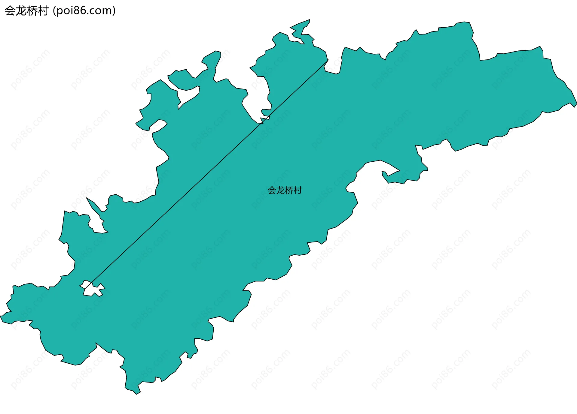 会龙桥村边界地图