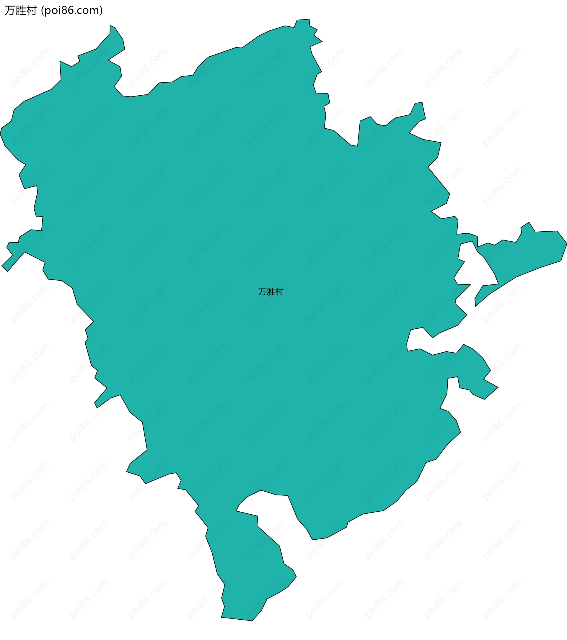 万胜村边界地图