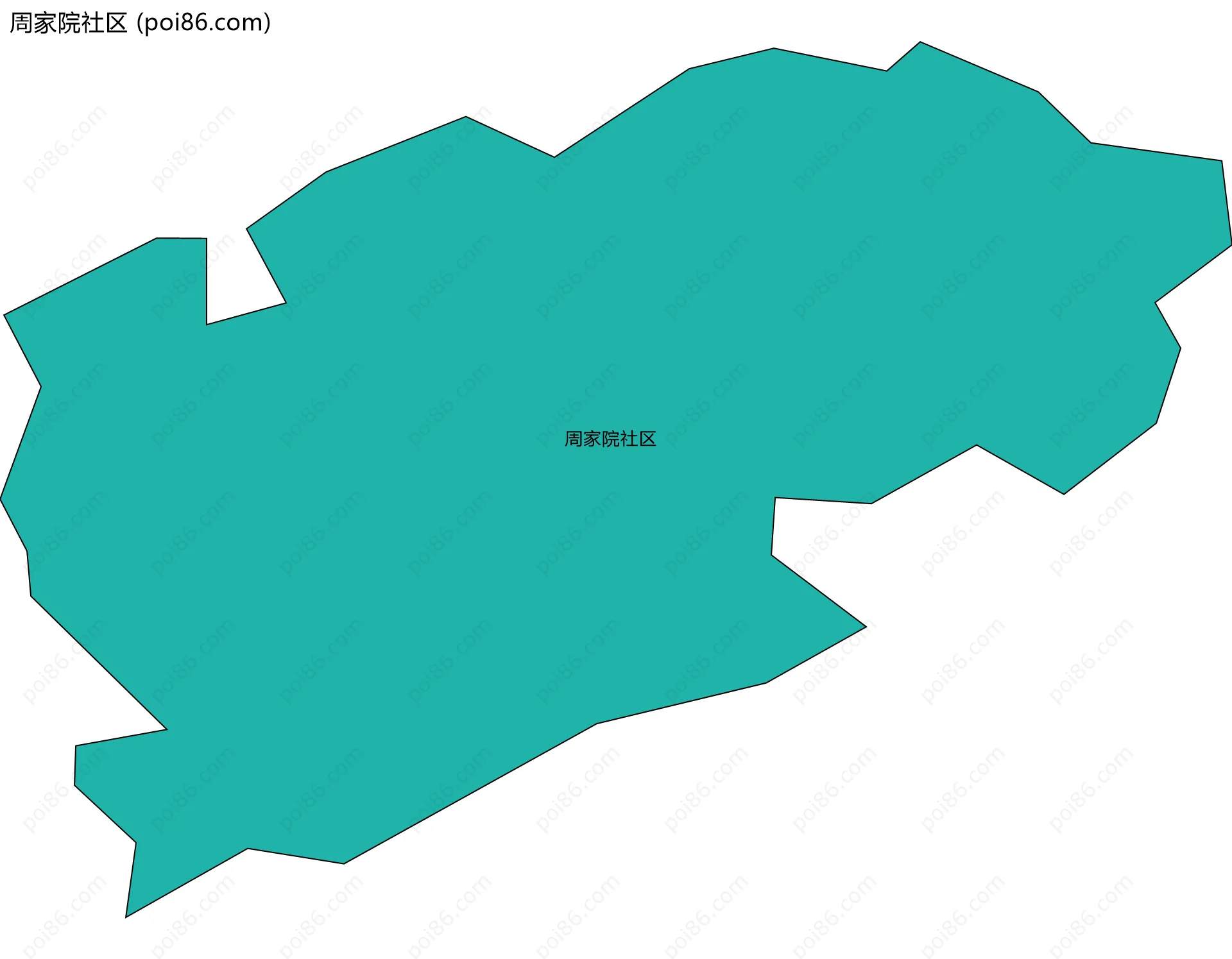 周家院社区边界地图
