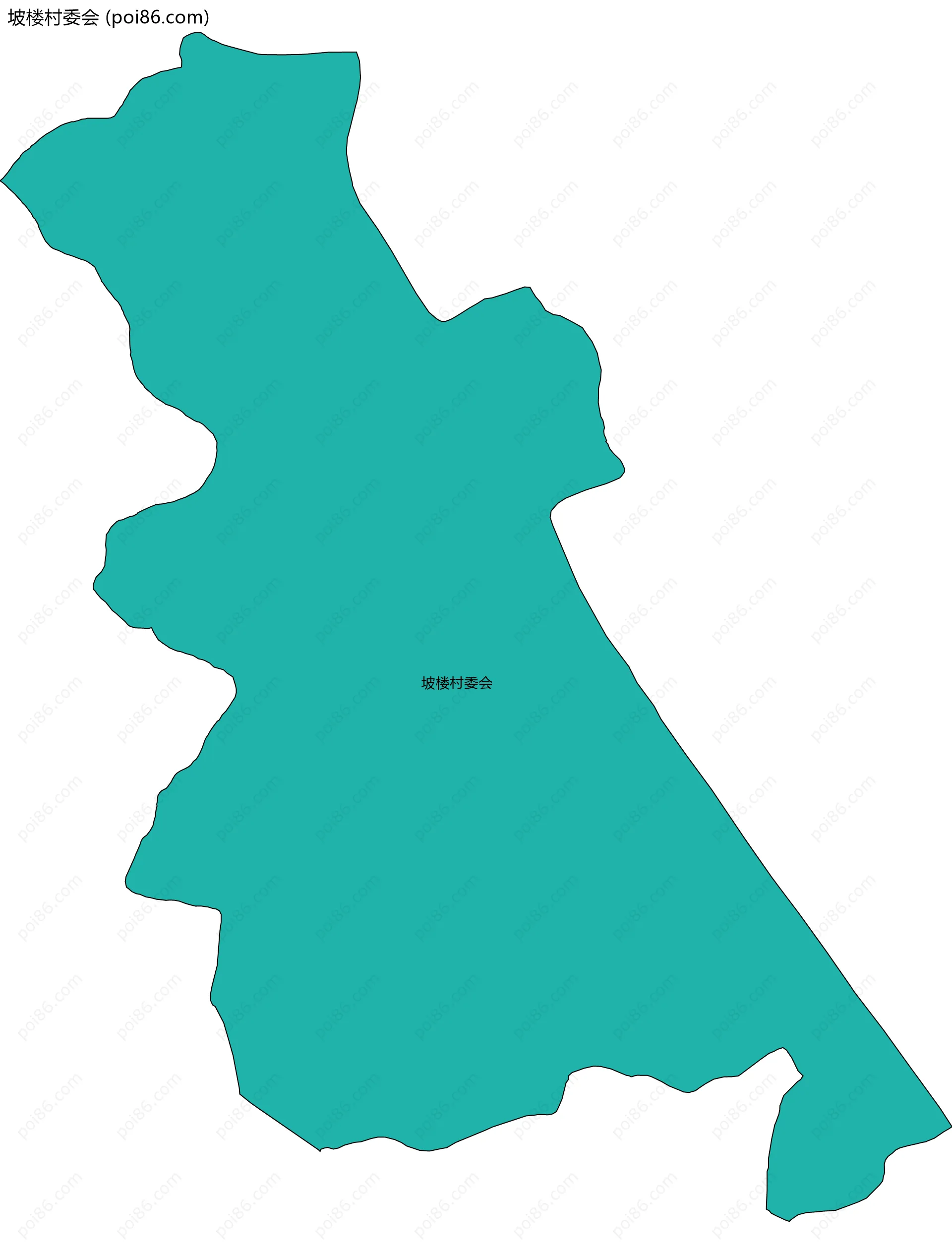 坡楼村委会边界地图