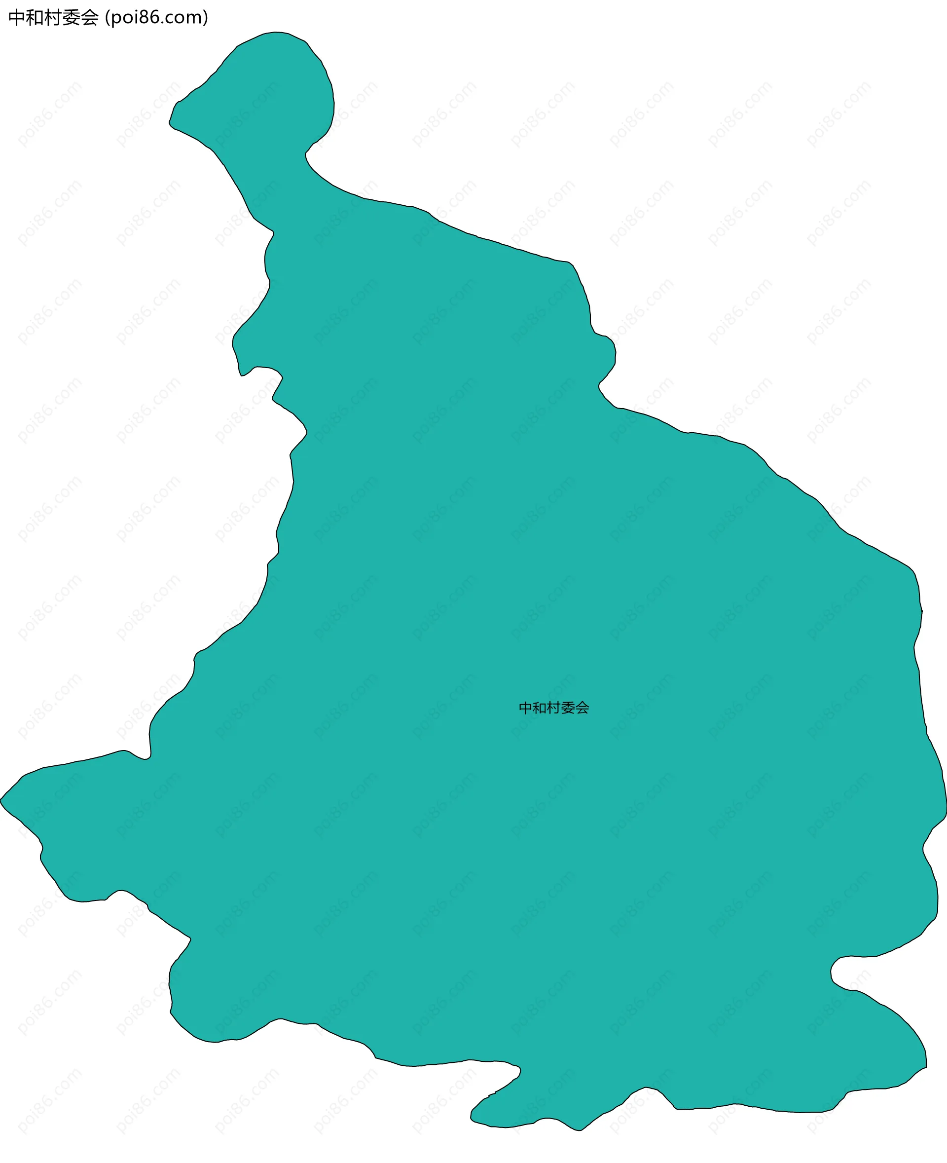 中和村委会边界地图