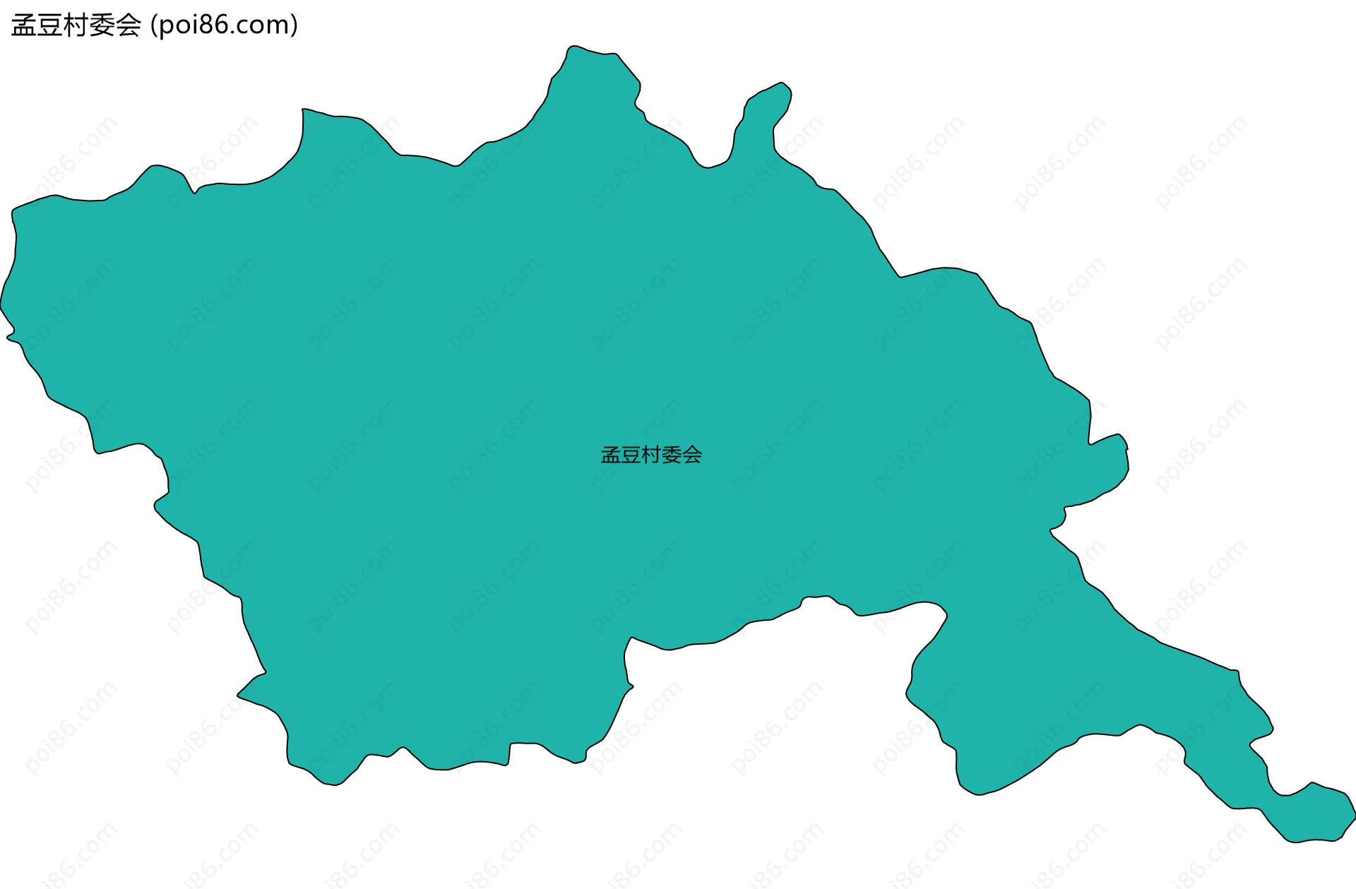 孟豆村委会边界地图