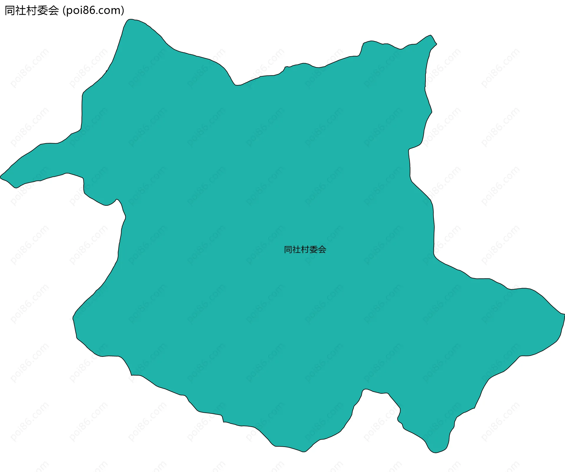同社村委会边界地图