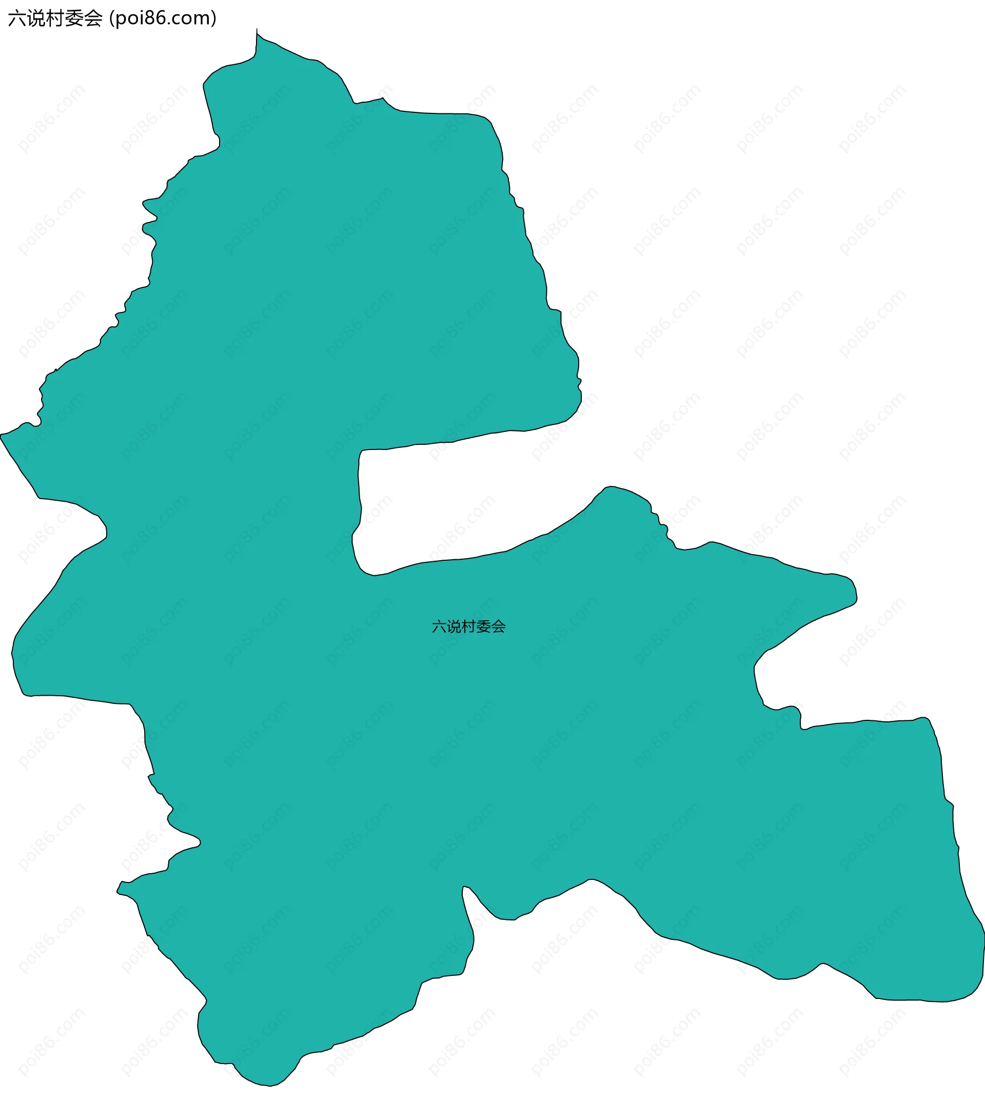 六说村委会边界地图