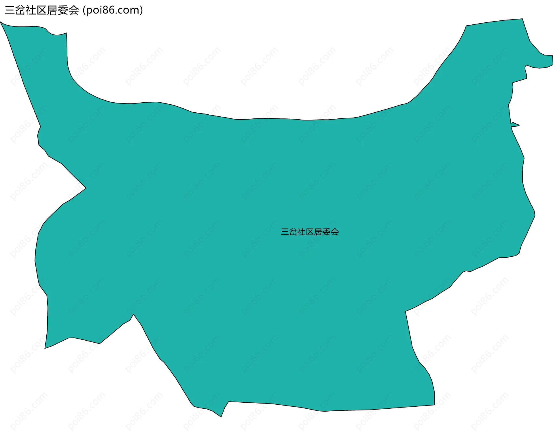 三岔社区居委会边界地图