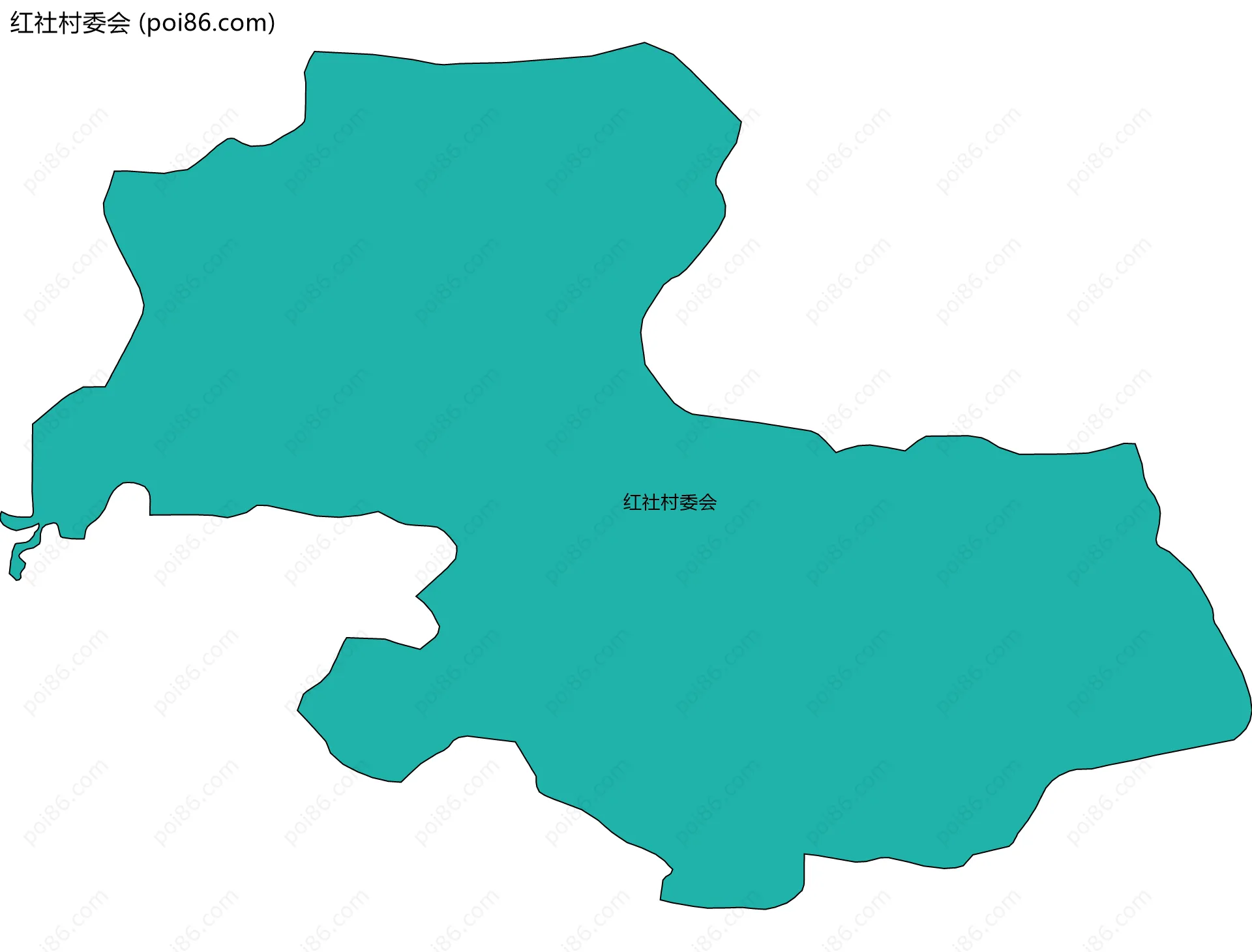 红社村委会边界地图