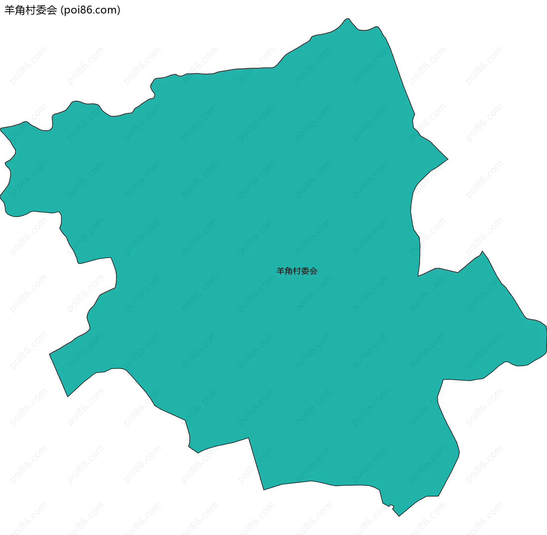 羊角村委会边界地图
